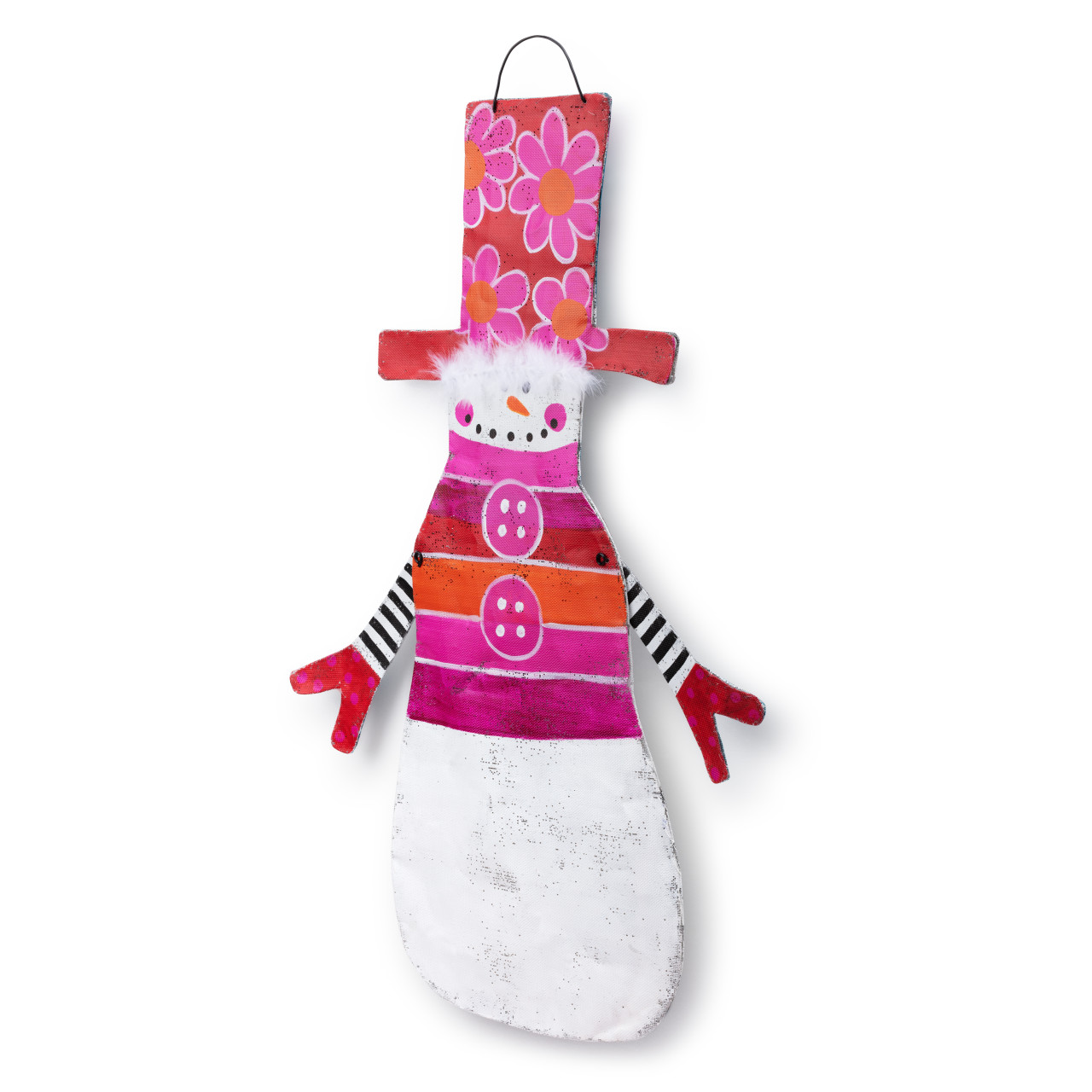 Screenings Reversible Snowman in Sweater and Hat Door Hanger 38.5" x 16.5" thumbnail