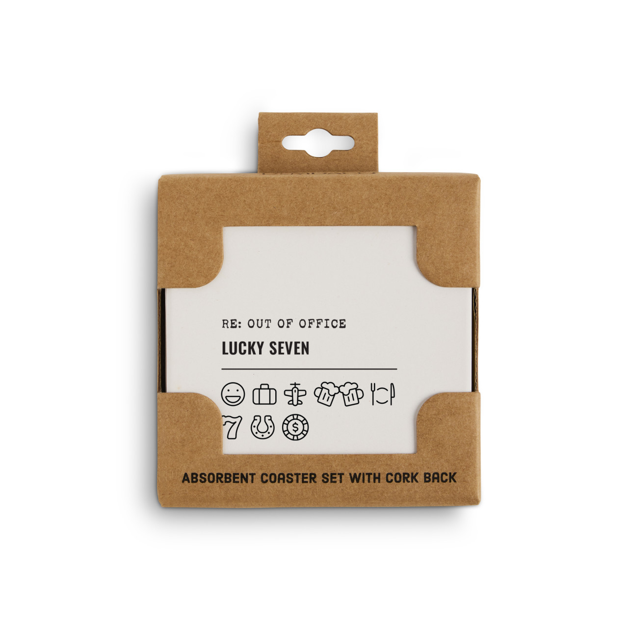 Lucky Seven Emoji Coasters - Set of 4 thumbnail