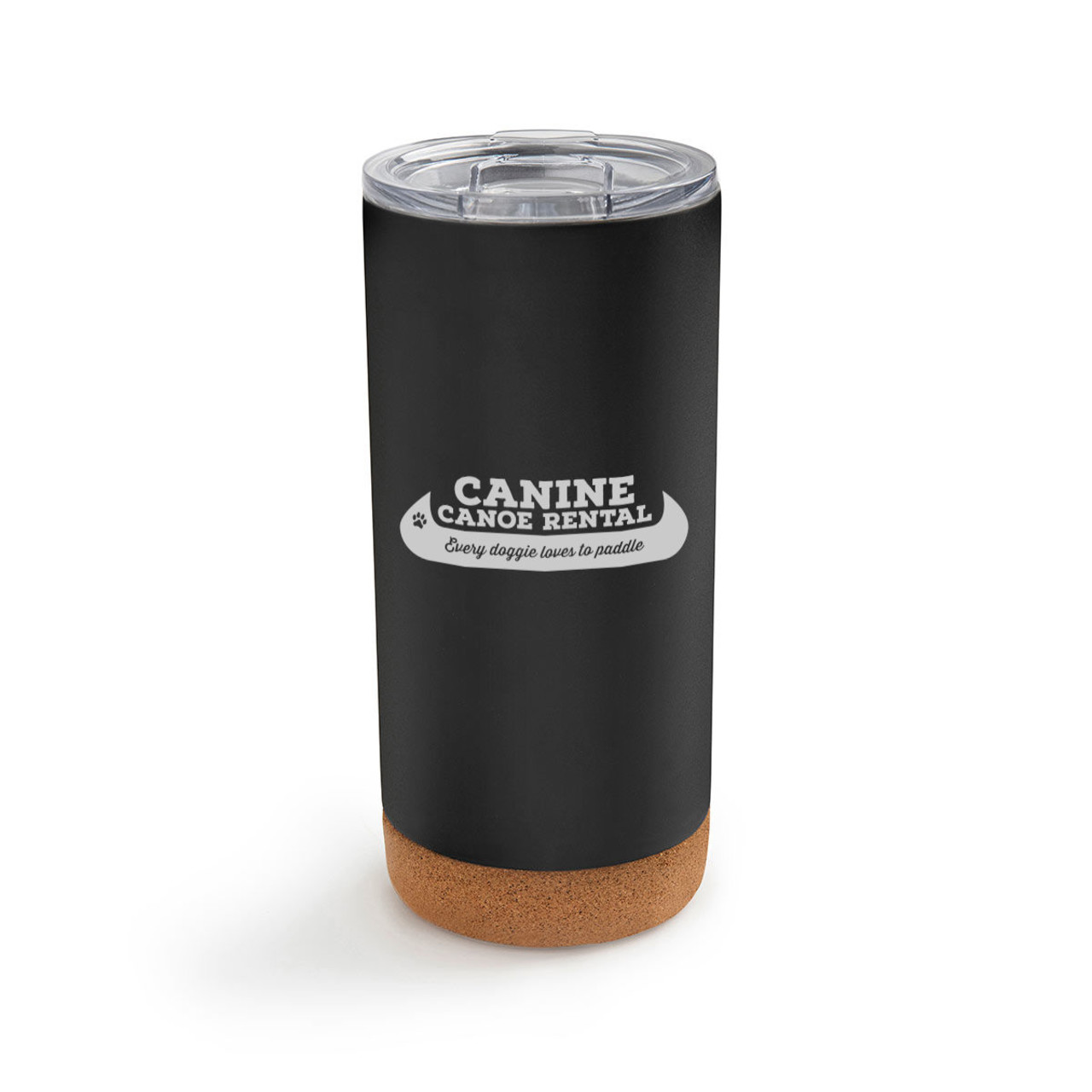 Canine Canoe Metal Tumbler-Black thumbnail