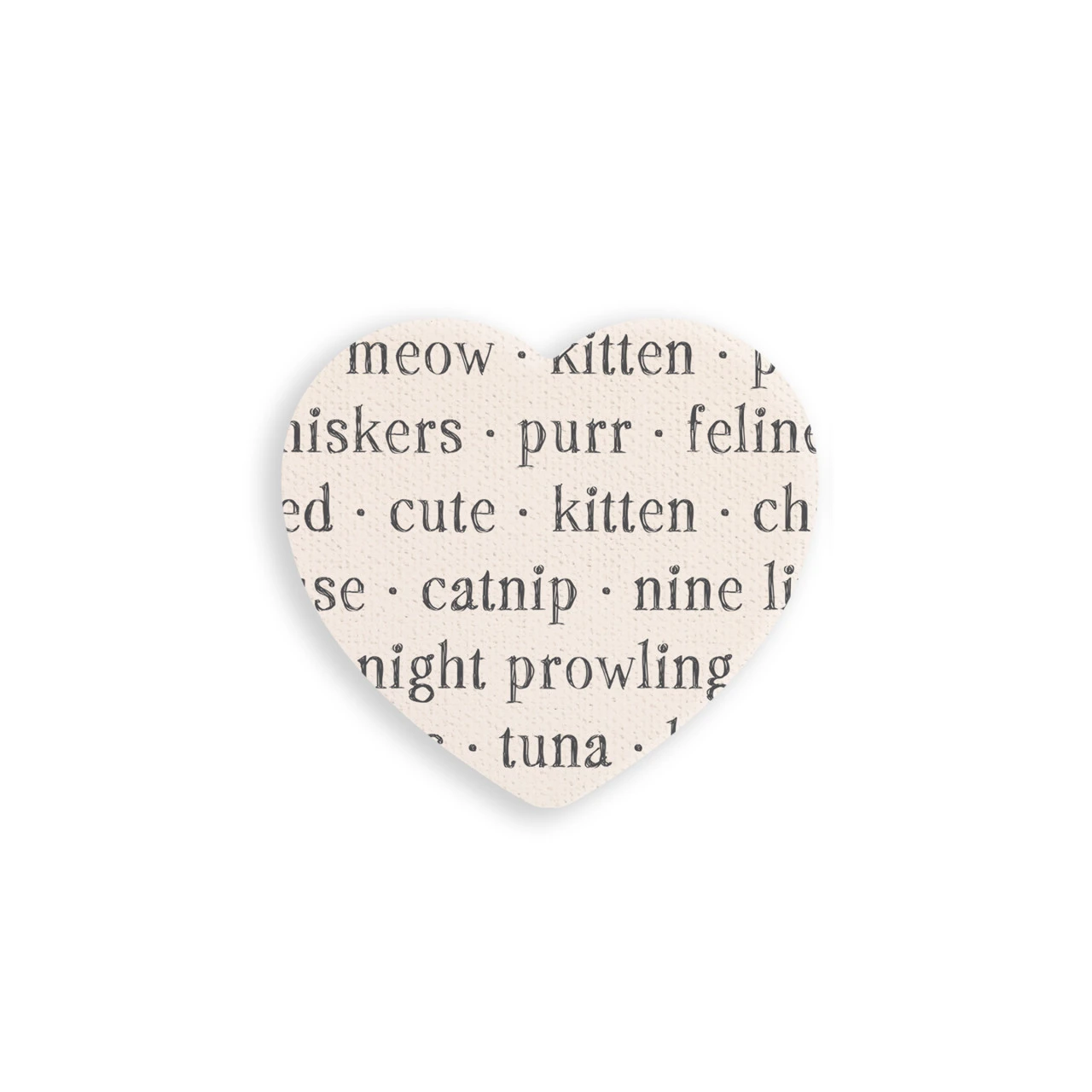 SE Cat Heart Coaster thumbnail