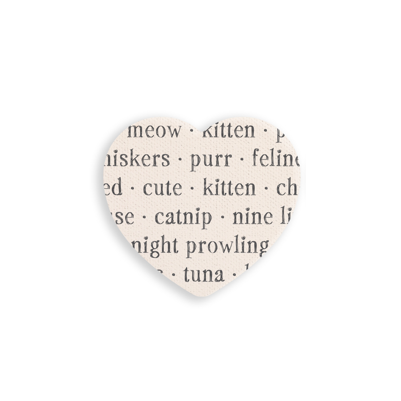 SE Cat Heart Coaster thumbnail