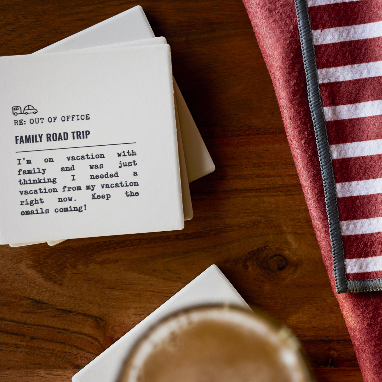 Red Stripe Absorbent Men's Towel thumbnail