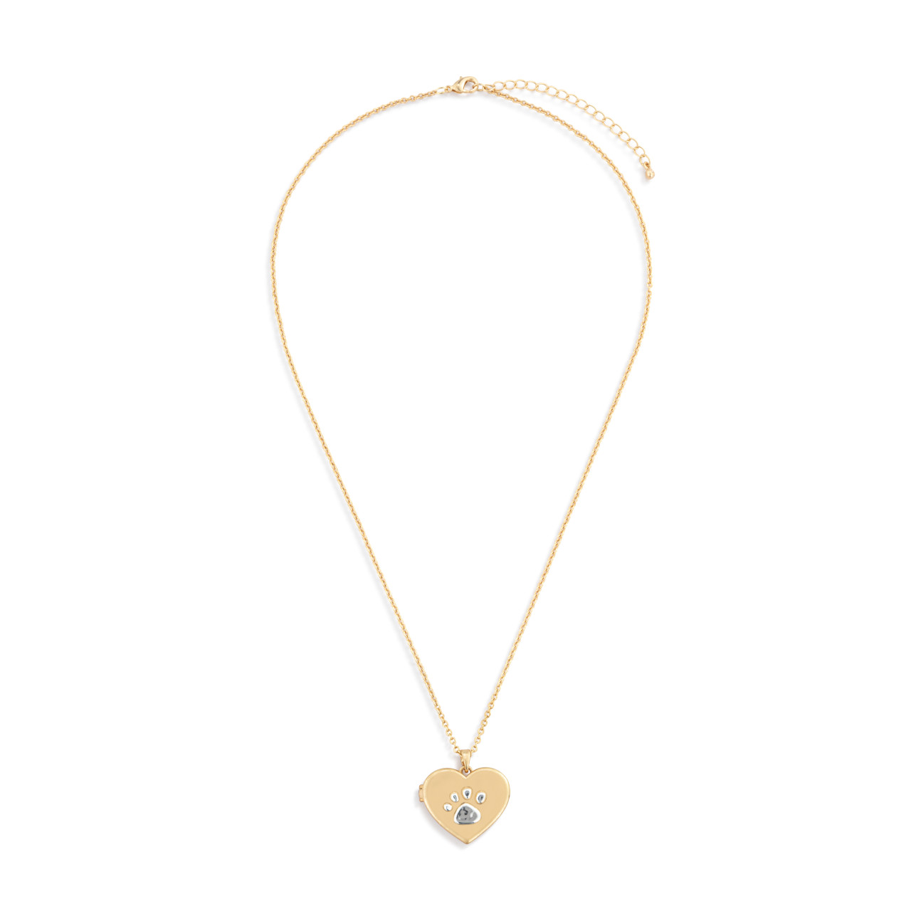 Pawprint Love You Locket - Gold thumbnail