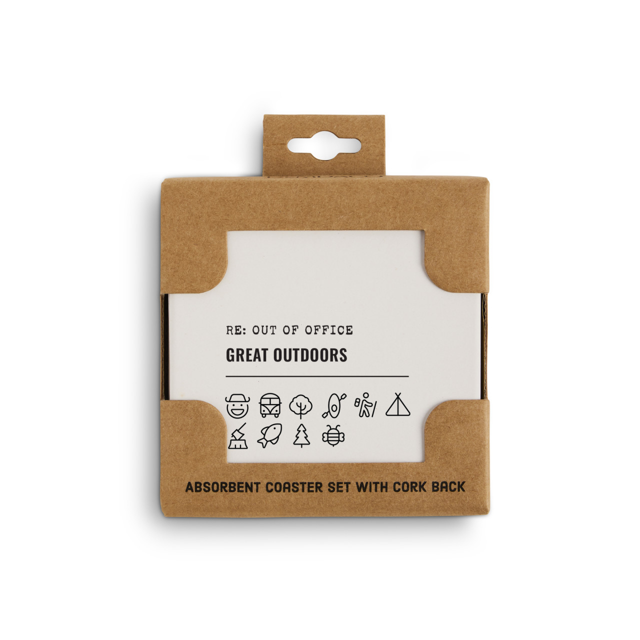 Great Outdoors Emoji Coasters - Set of 4 thumbnail