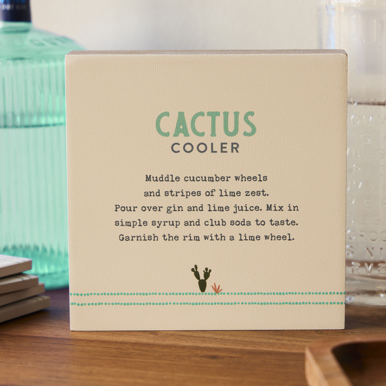 Recipes Cactus Cooler Wall Art - 6" sq. thumbnail