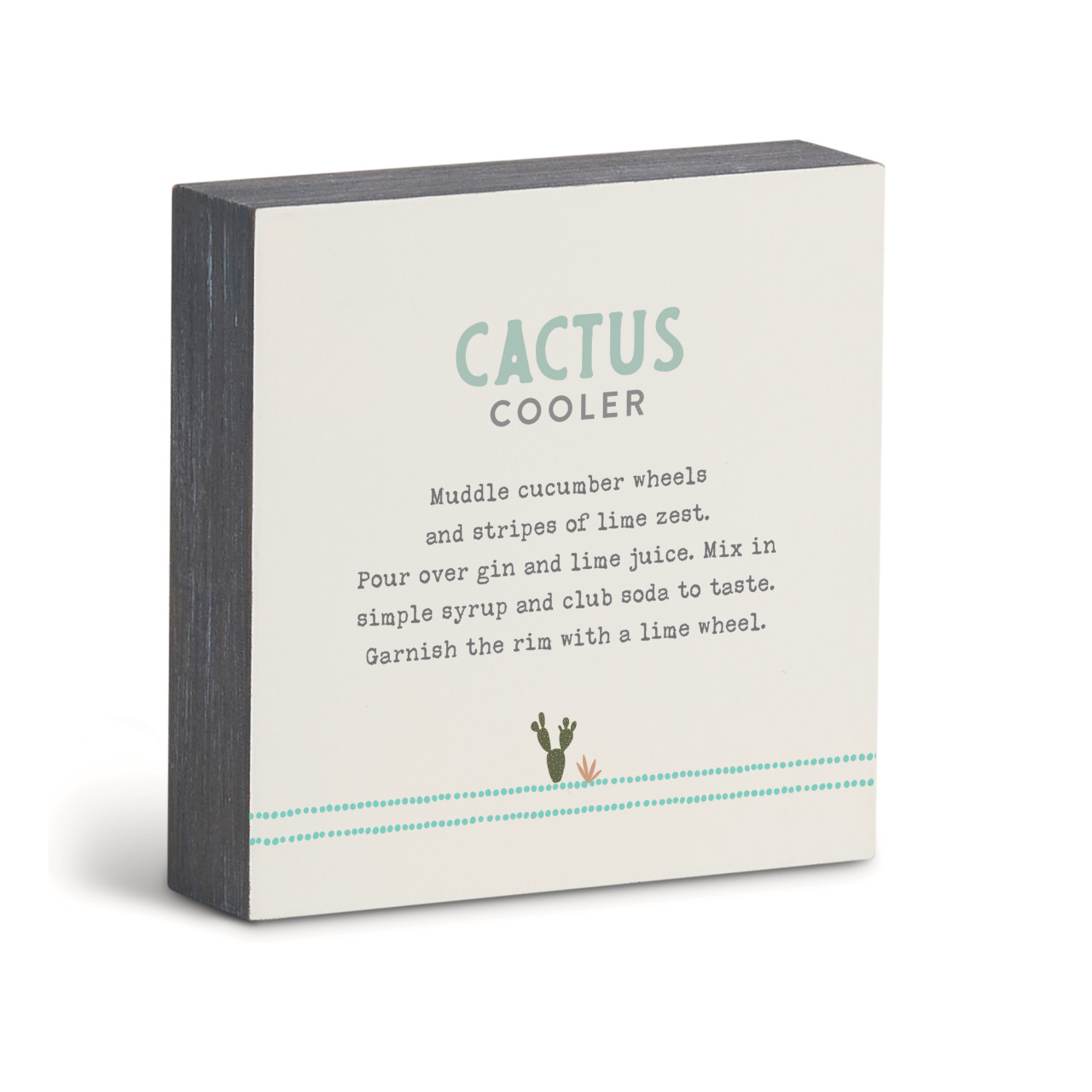 Recipes Cactus Cooler Wall Art - 6" sq. thumbnail
