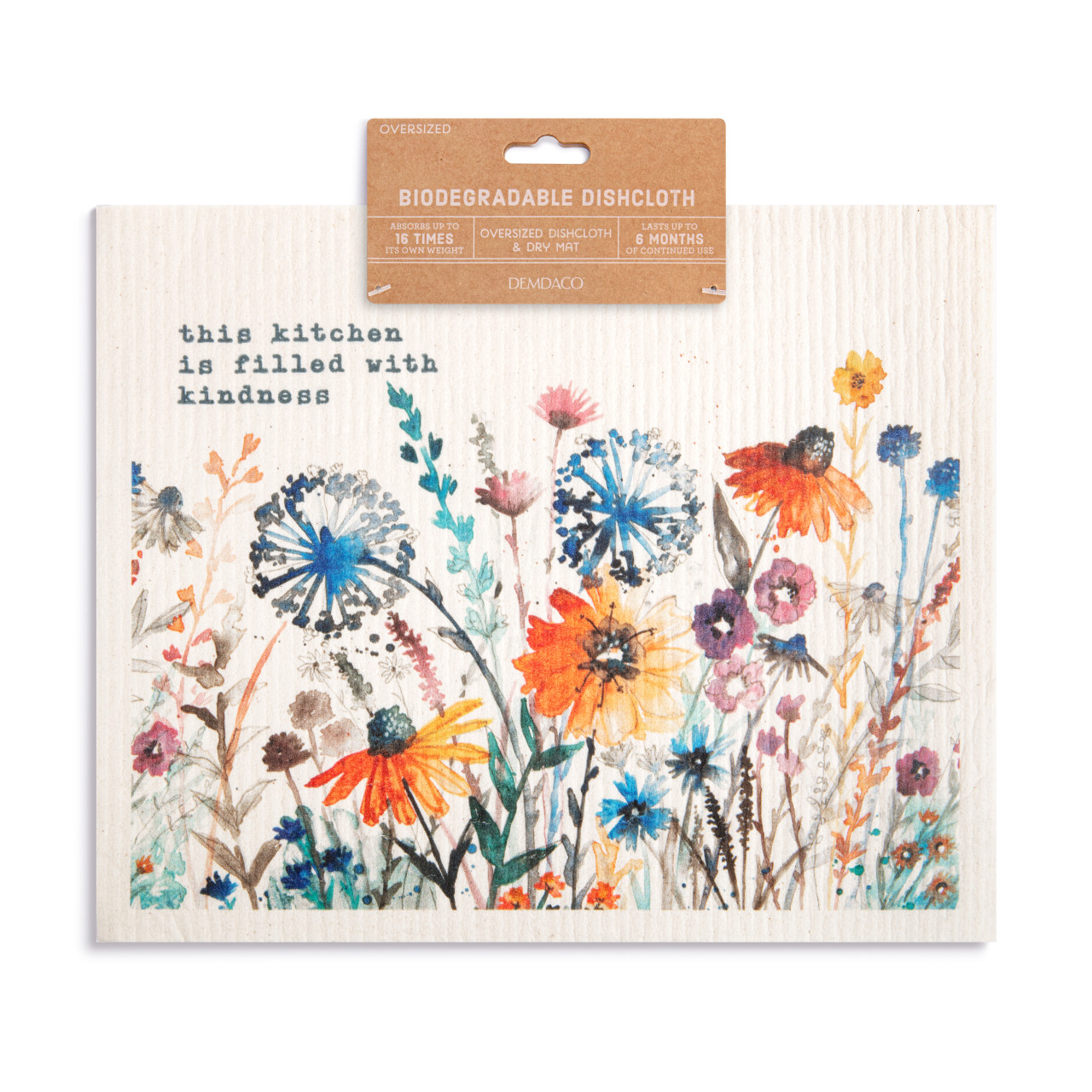 Meadow Flowers Extra Large Biodegradable Dish Cloth thumbnail