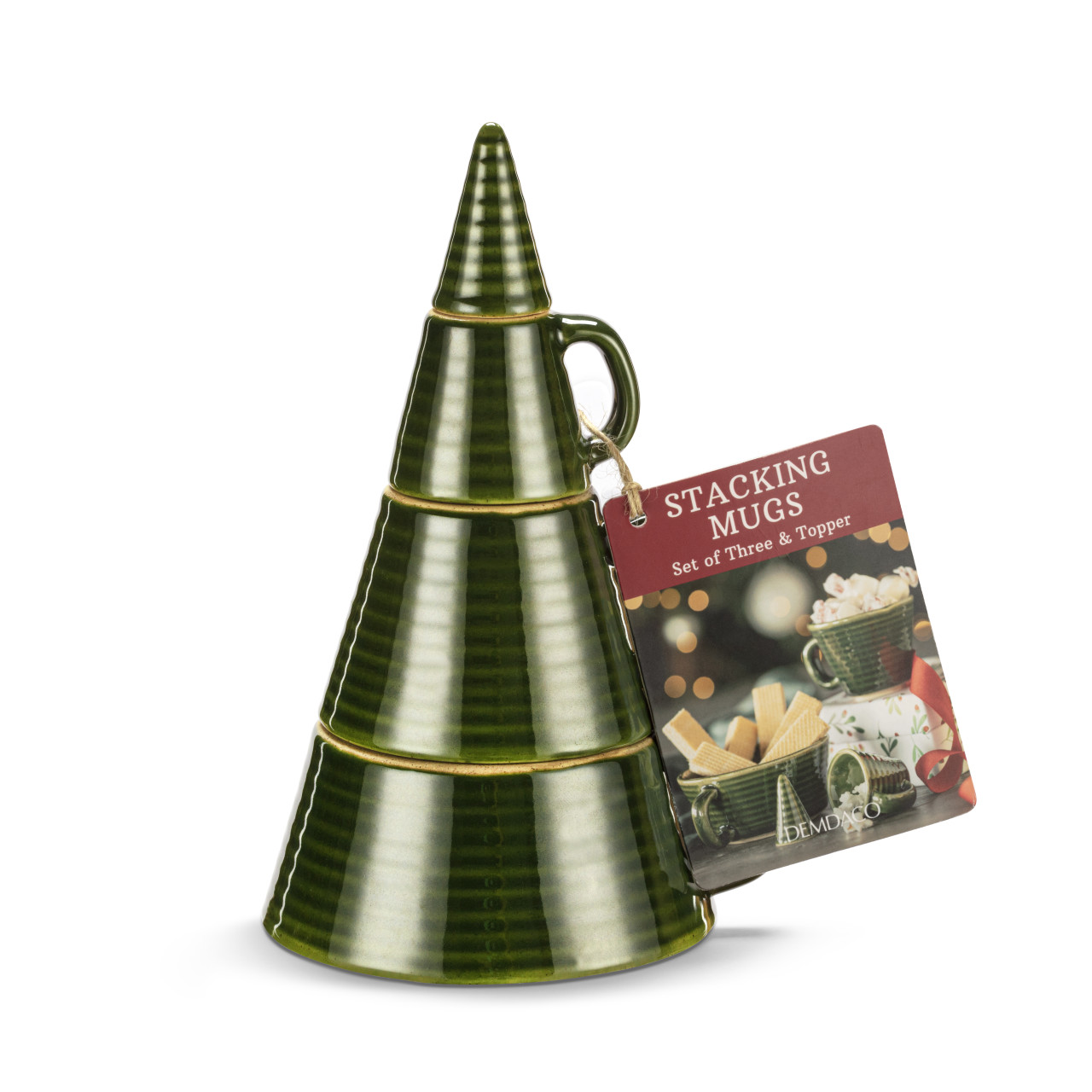 Ceramic Stacking Mugs Tree - Set of 3 thumbnail