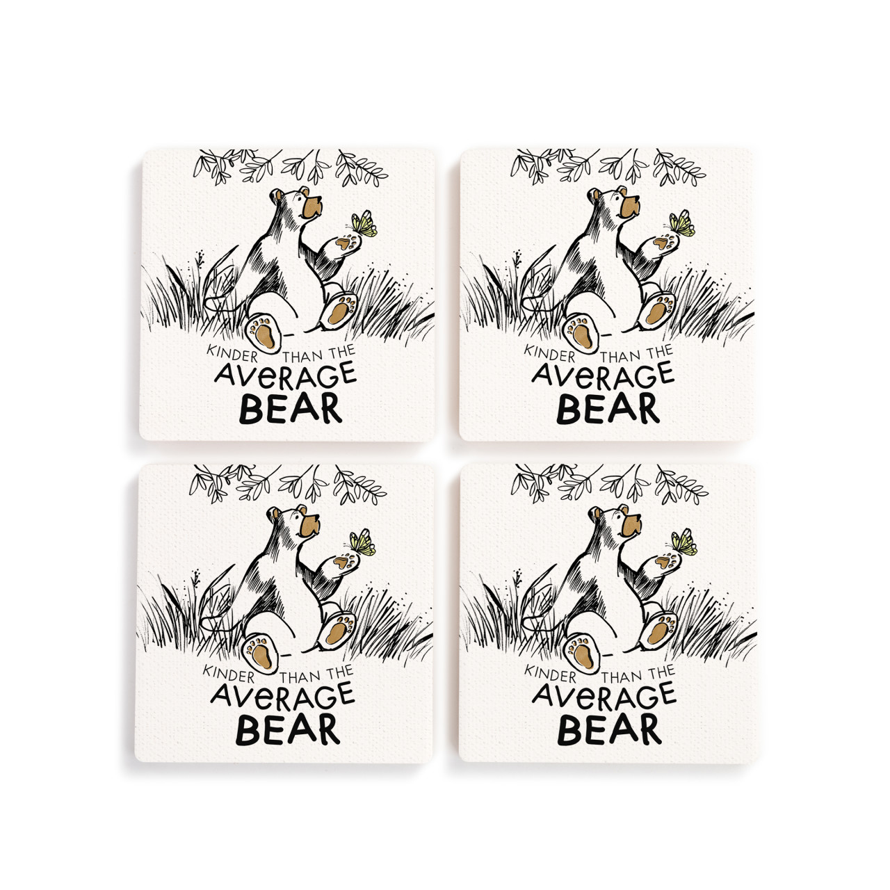 Average Bear Coasters - Set of 4 thumbnail
