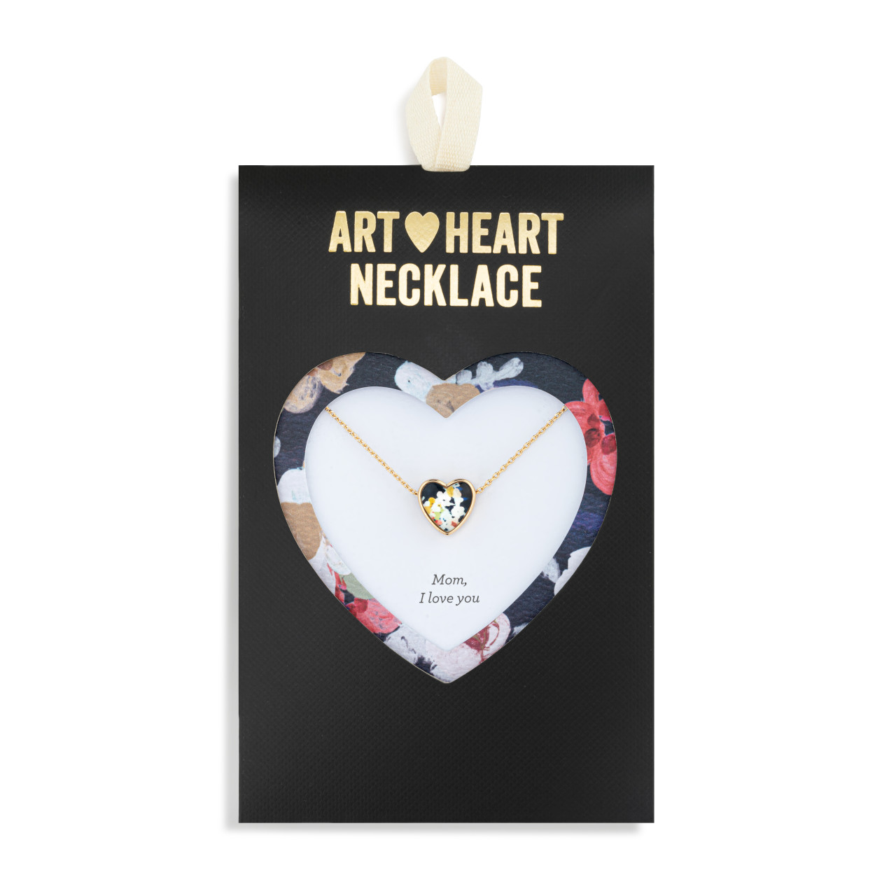 Art Heart Necklace - Mom, I Love You thumbnail