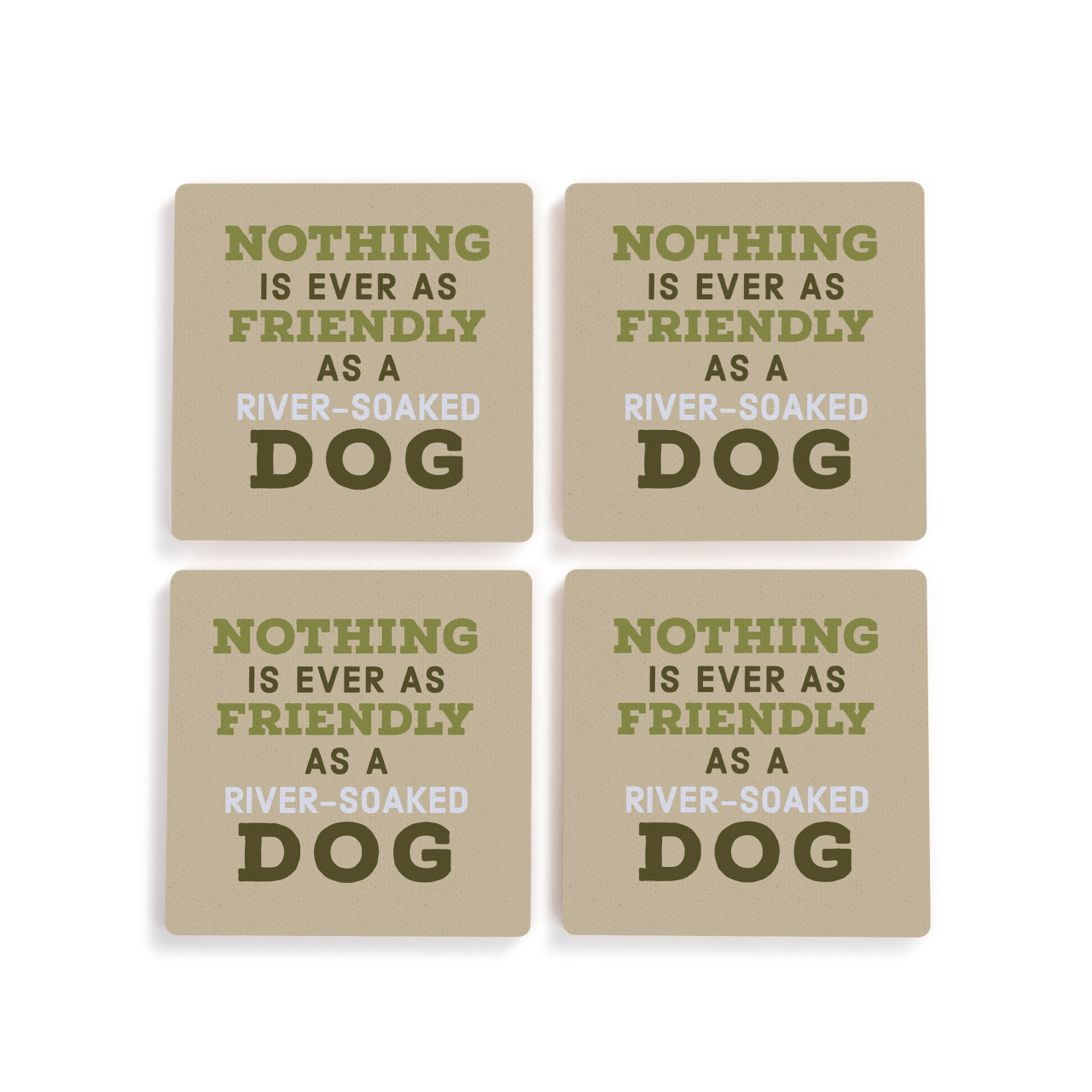 River-Soaked Dog Coasters - Set of 4 thumbnail