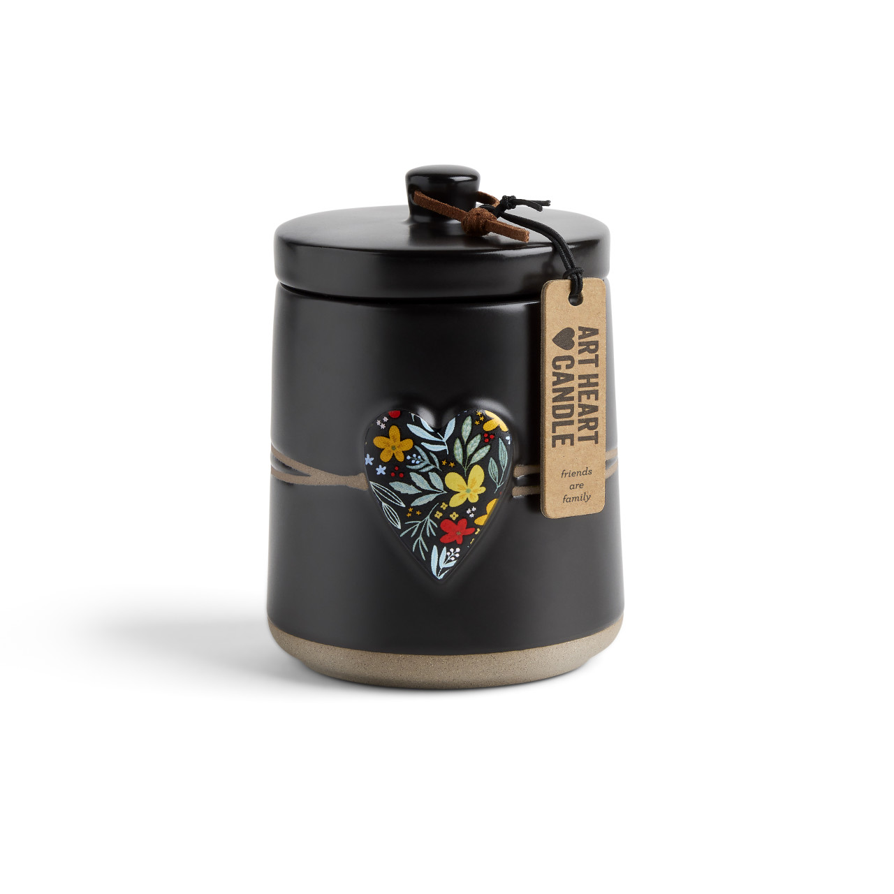 Friends Are Family Art Heart Candle w/ Lid thumbnail