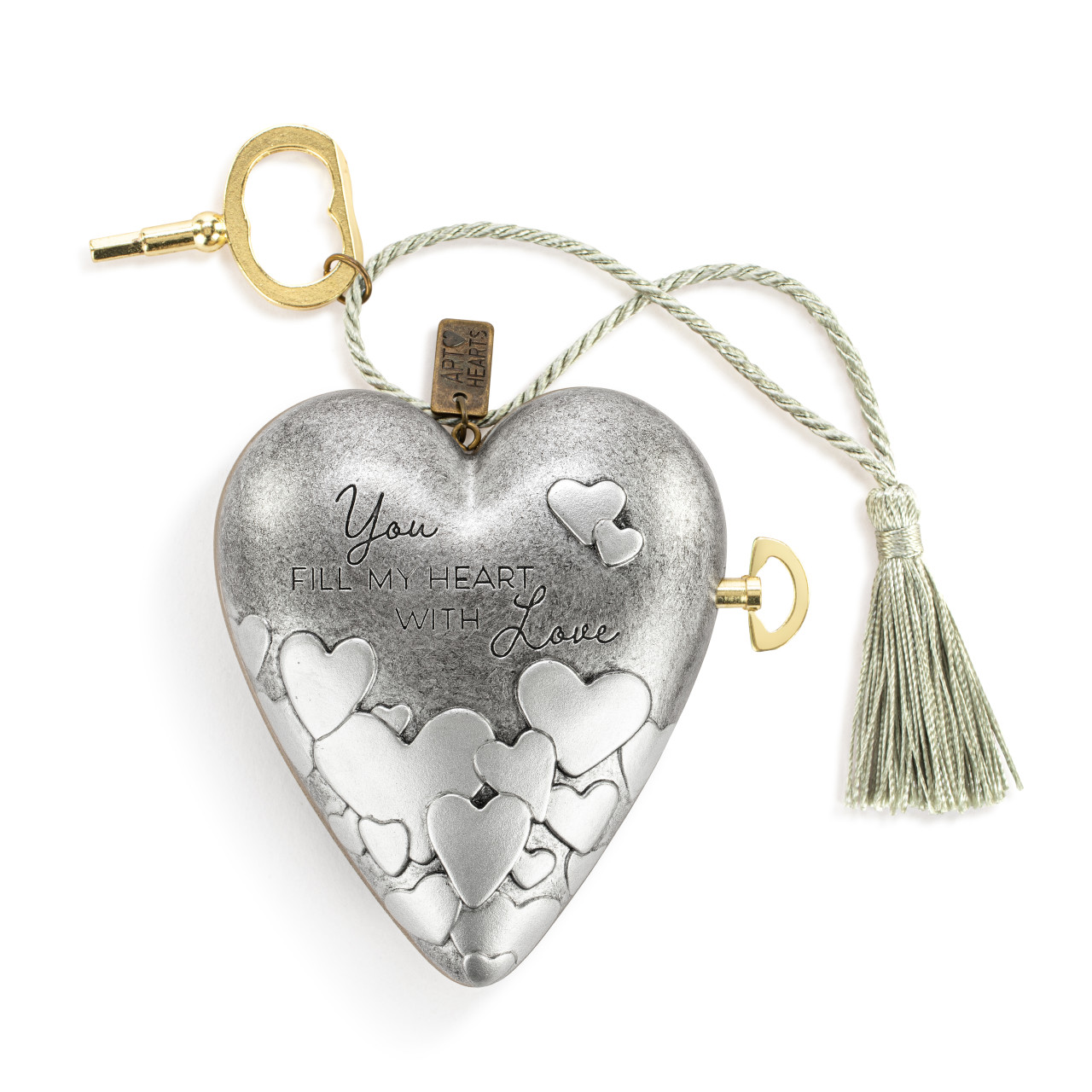 Fill My Heart With Love Musical Sculpted Art Heart thumbnail