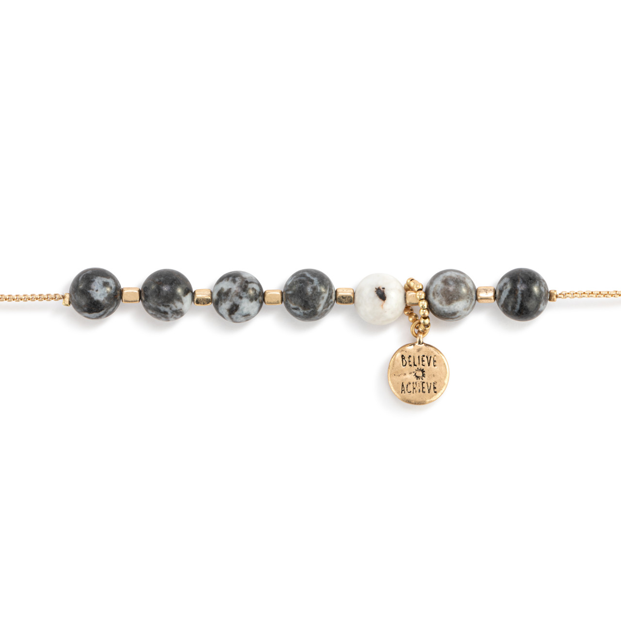 7 Days Tracker Bracelet - Black and Gold thumbnail