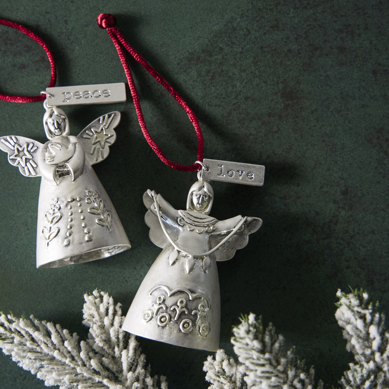 Mini Bell Angel Ornament - Peace thumbnail