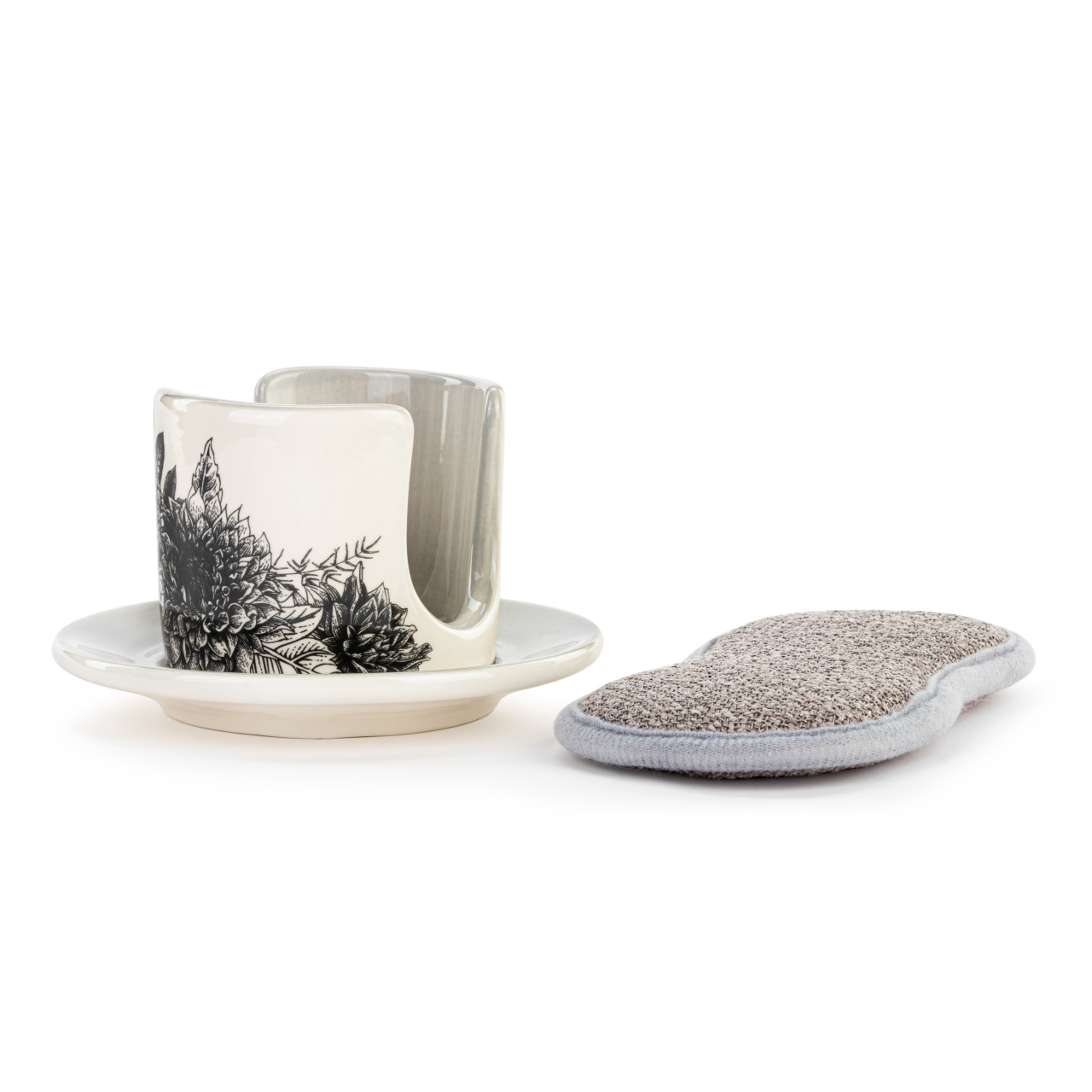 Floral Soap Dish with Sponge thumbnail