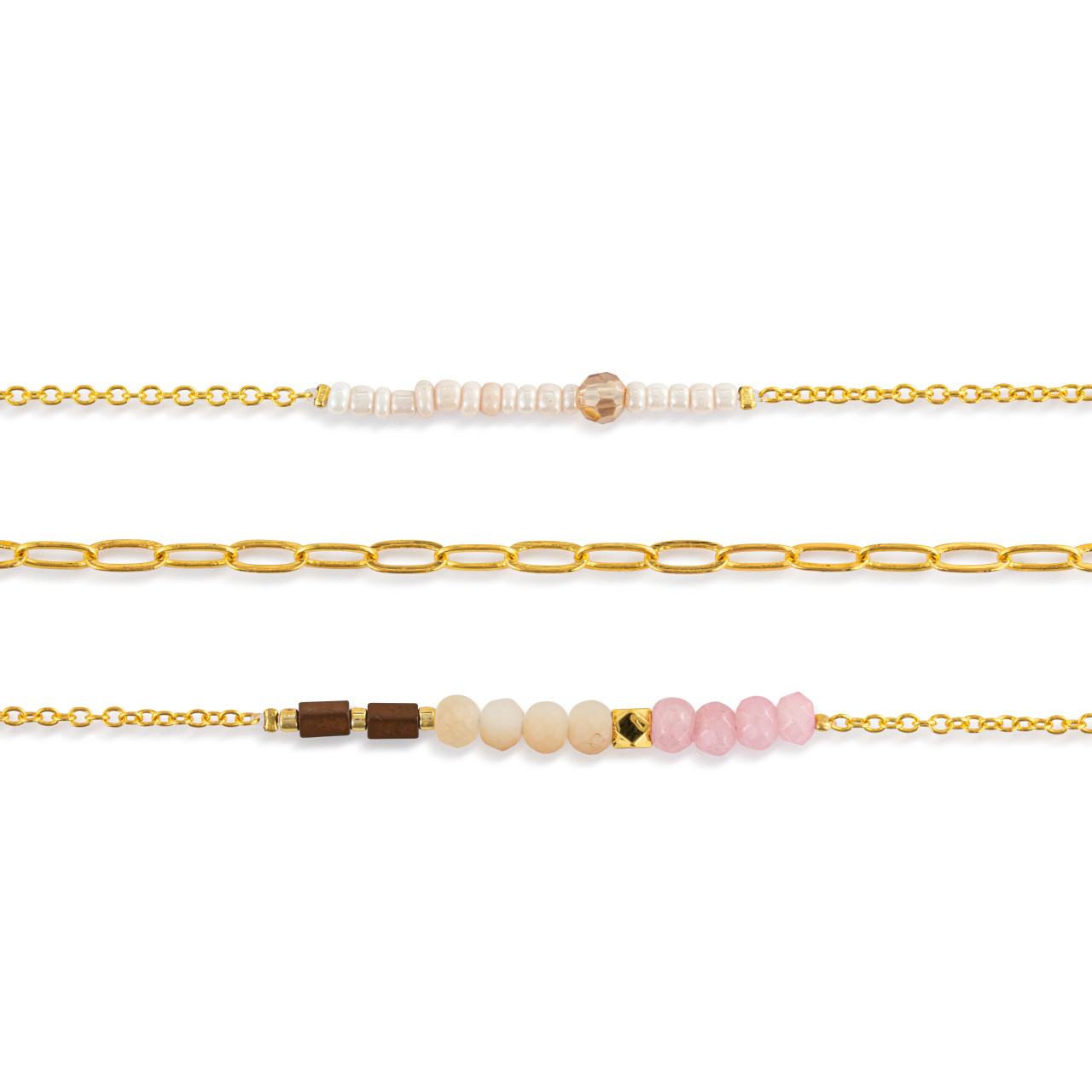 Necklace Set of 3 - Multicolor Gold thumbnail