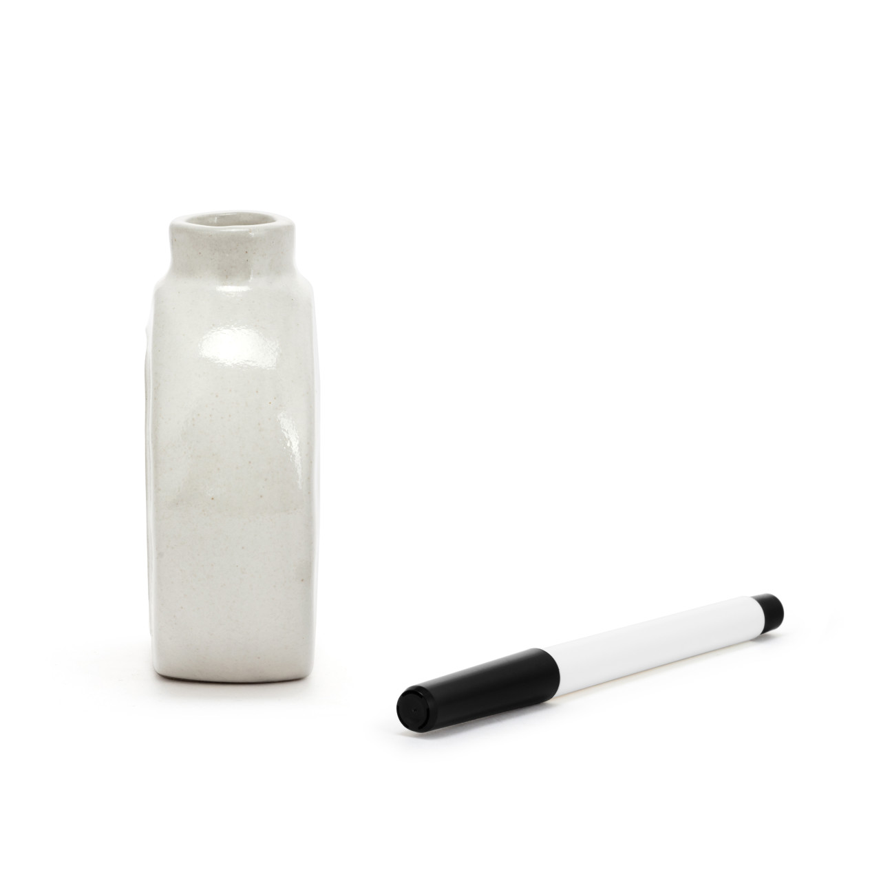 WRITE ON Small Round Vase with Marker thumbnail
