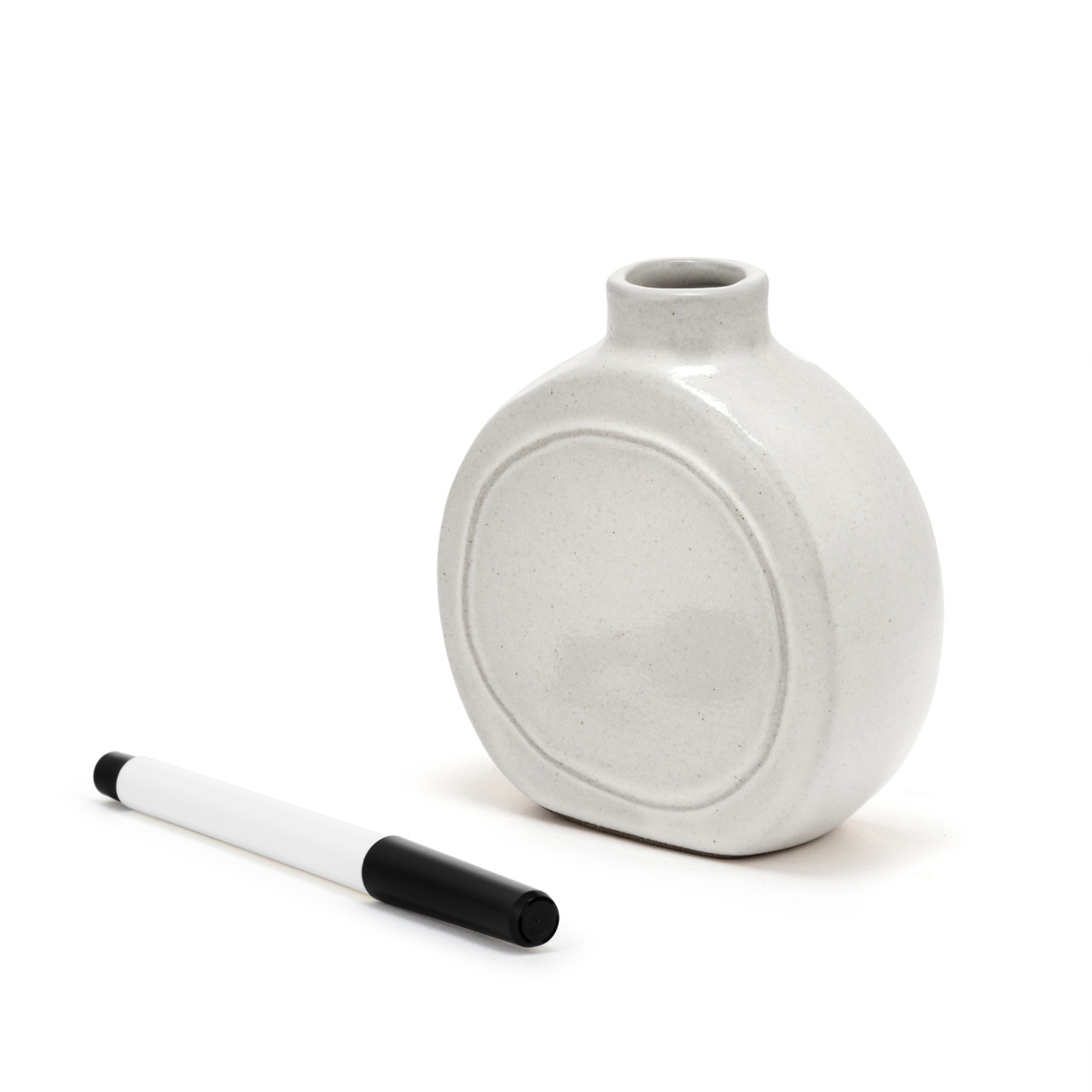 WRITE ON Small Round Vase with Marker thumbnail
