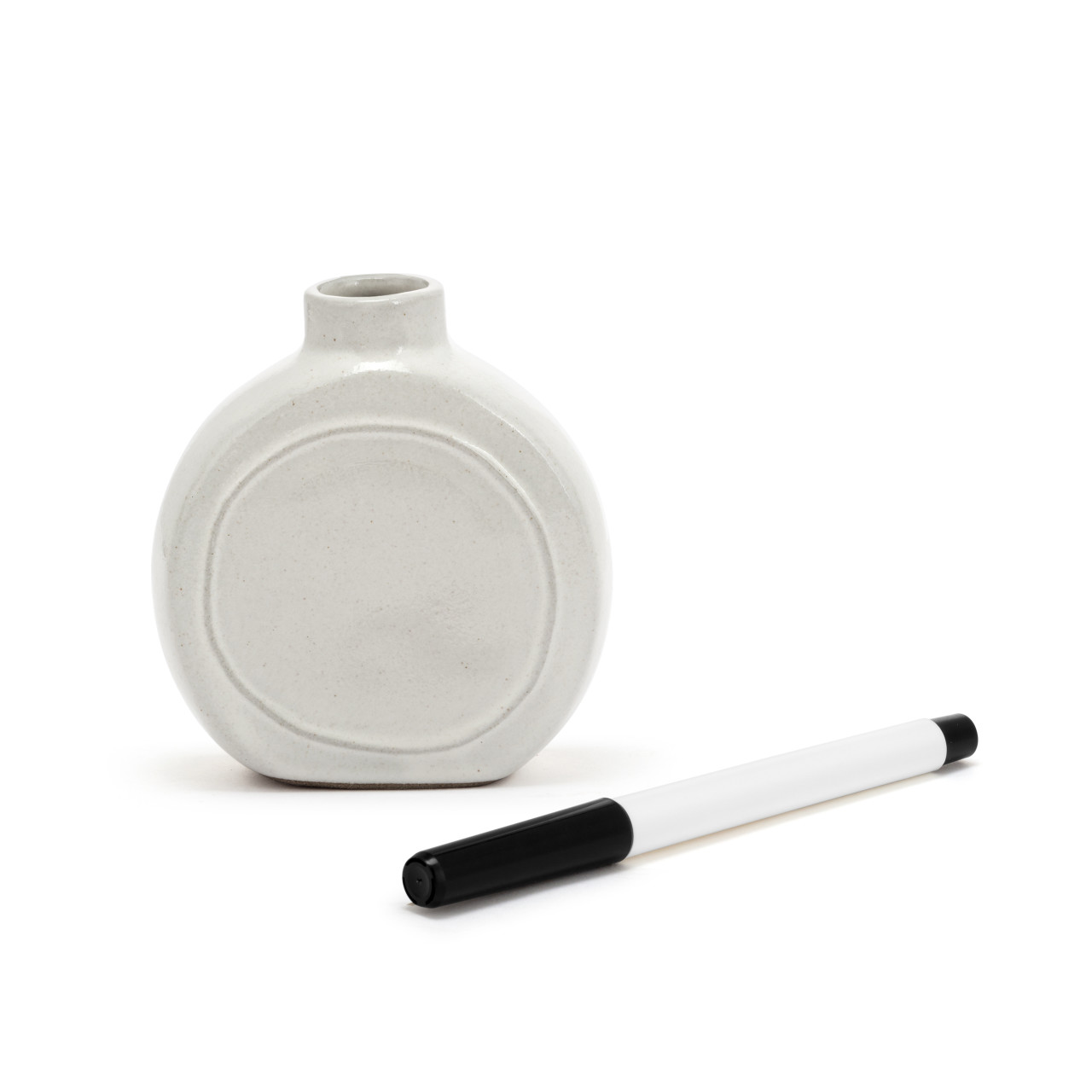 WRITE ON Small Round Vase with Marker thumbnail
