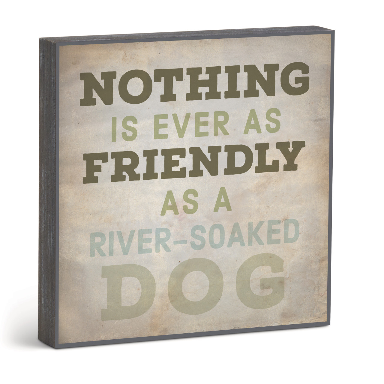 River-Soaked Dog Wall Art - 10"sq. thumbnail