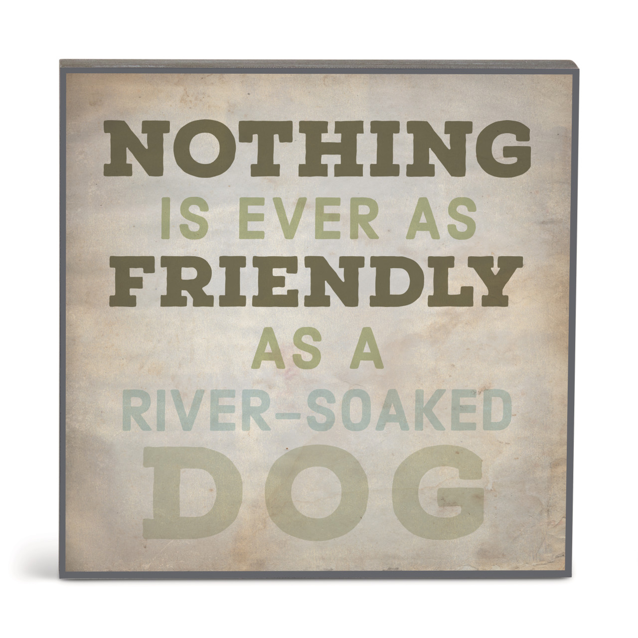 River-Soaked Dog Wall Art - 10"sq. thumbnail