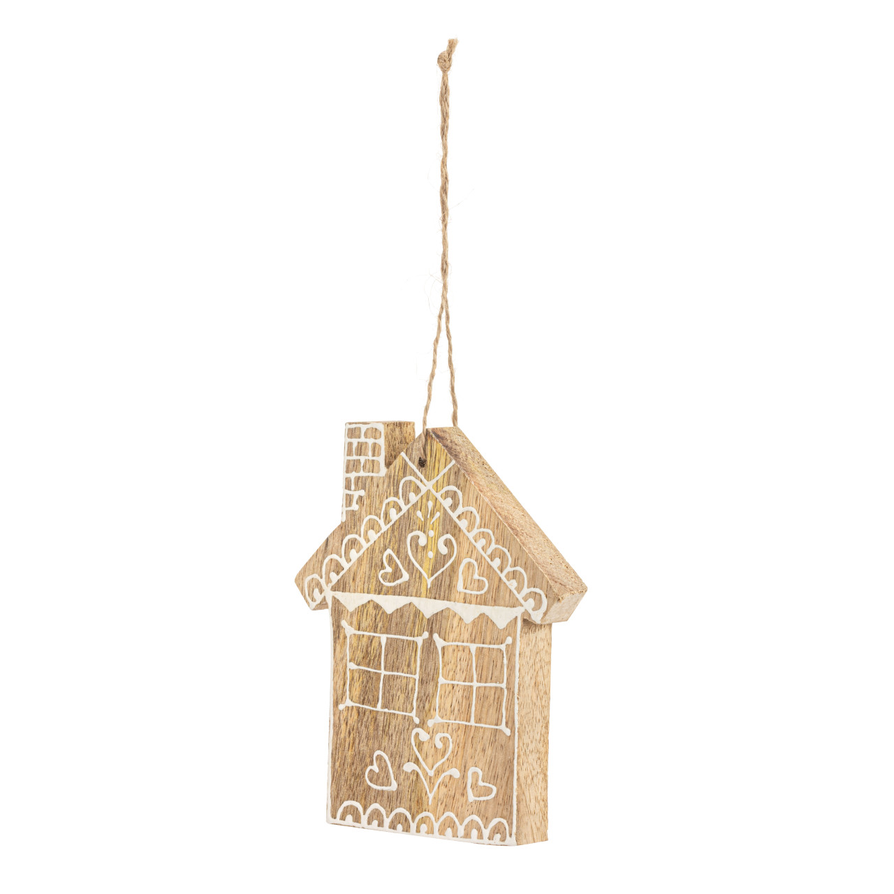 Wood Scandi House Ornament thumbnail