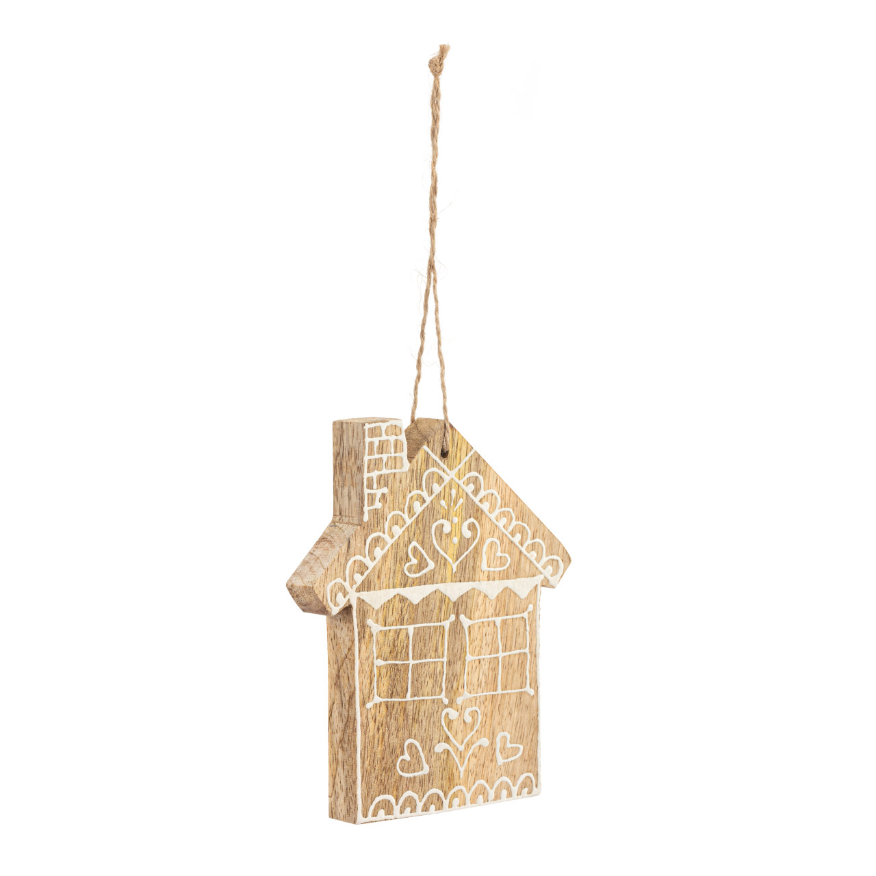 Wood Scandi House Ornament thumbnail