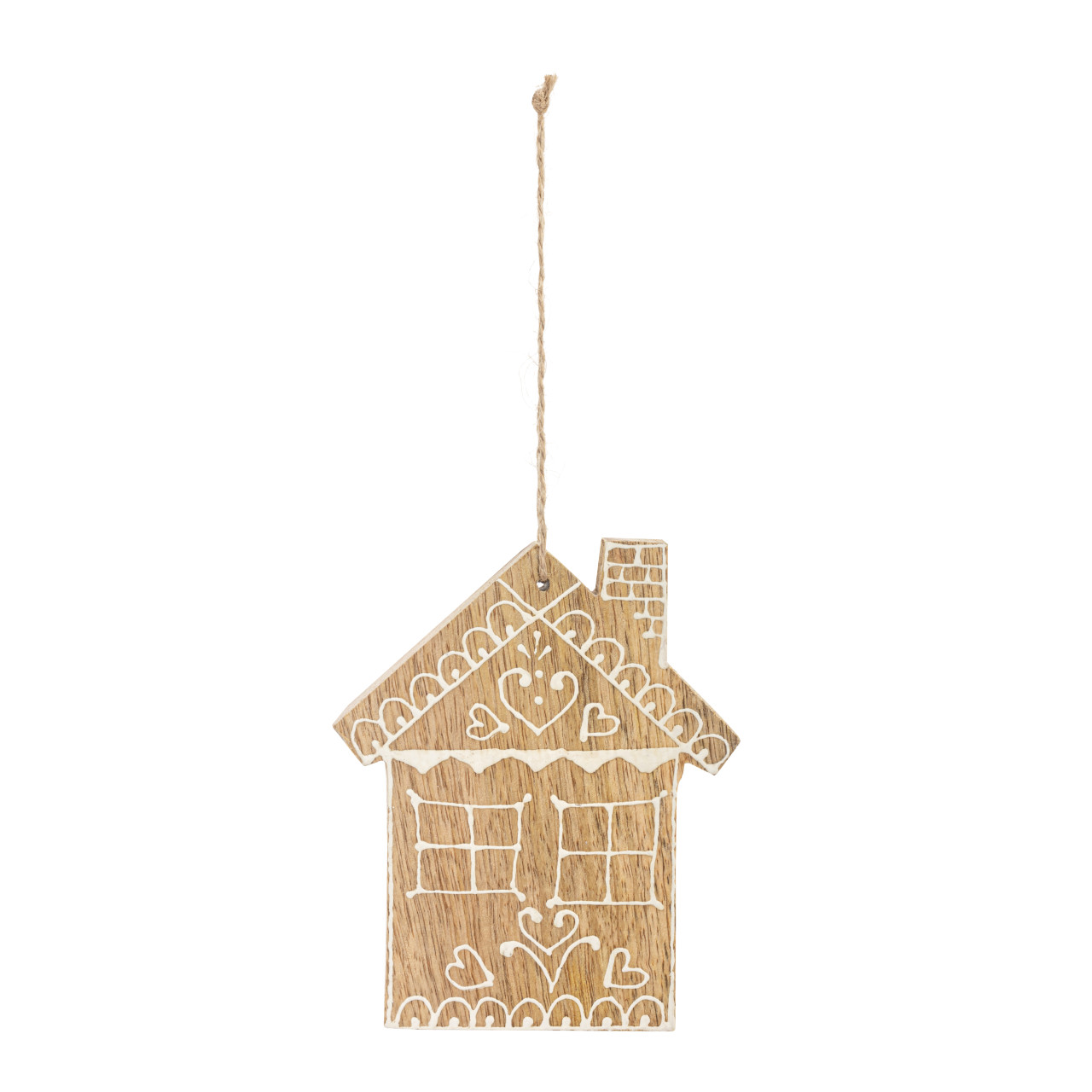 Wood Scandi House Ornament thumbnail