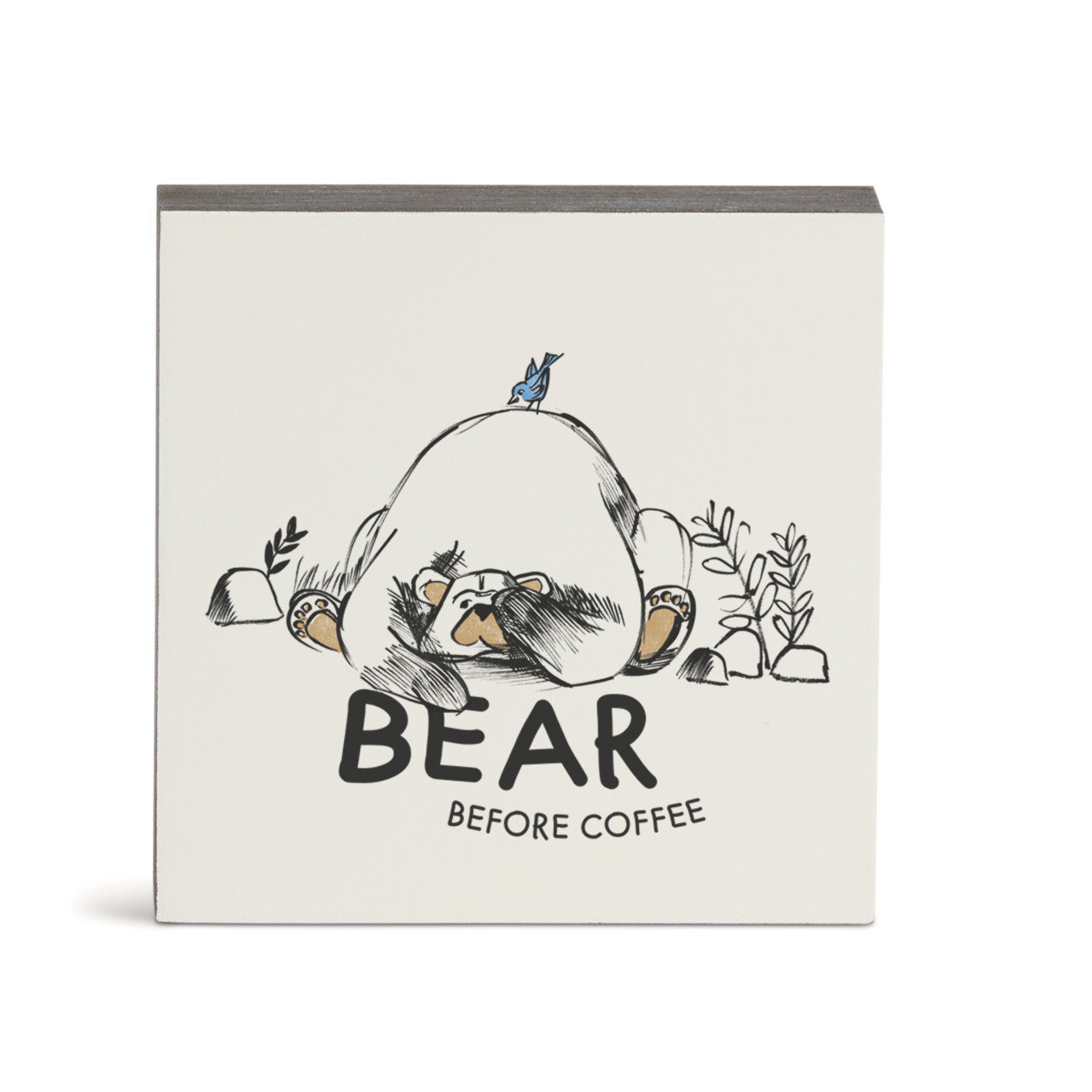 Bear Before Coffee Wall Art - 6"sq. thumbnail