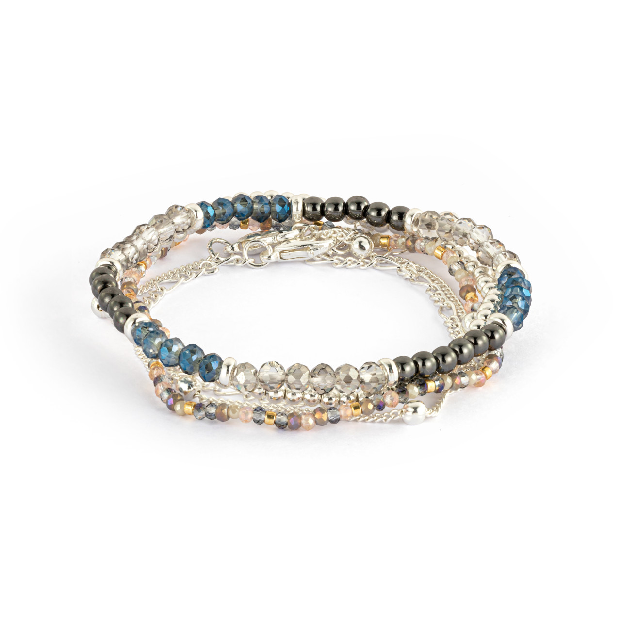 Bracelet Set of 5 - Gunmetal Silver thumbnail