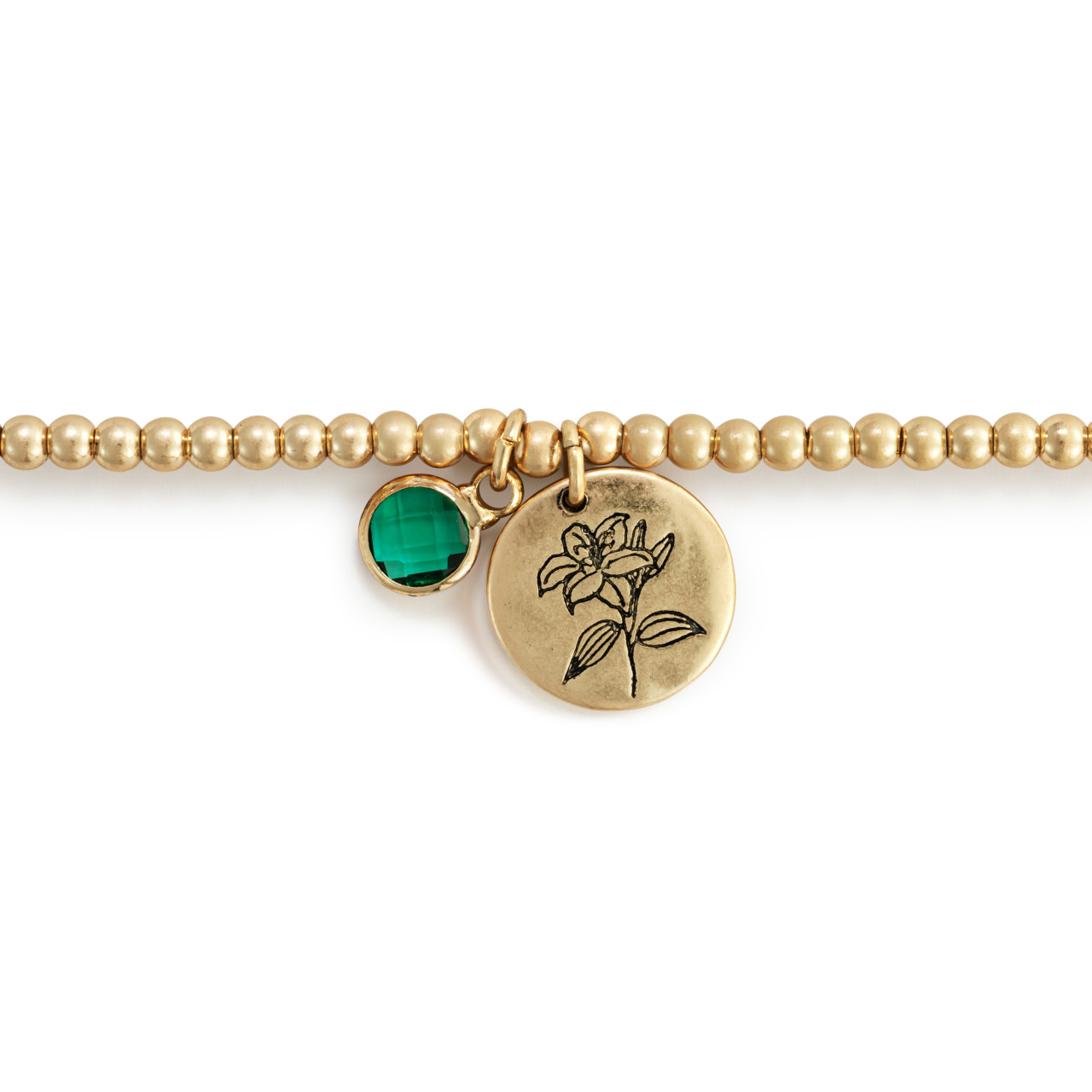 Birthstone Charm Bracelet - May thumbnail