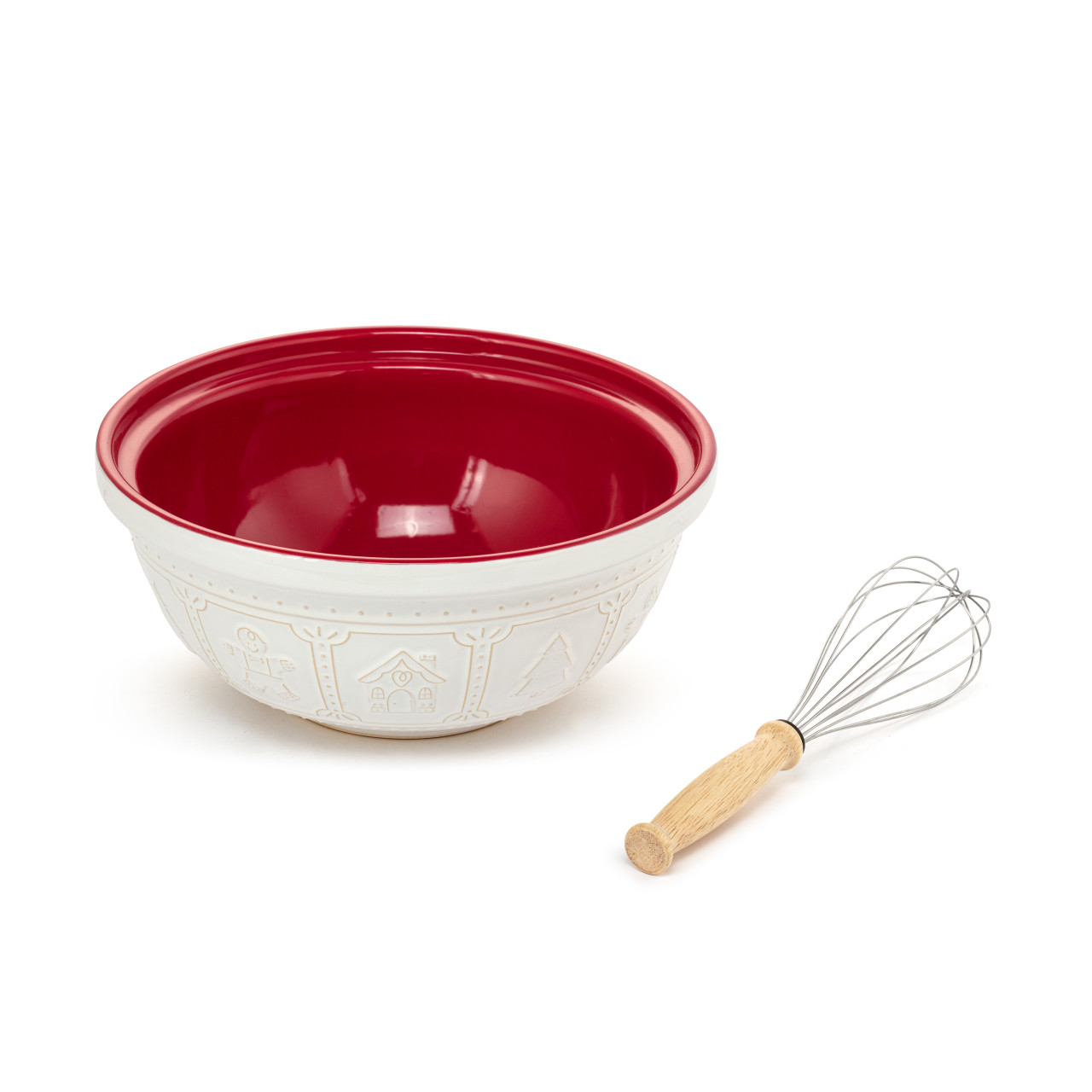 Ceramic Mixing Bowl with Whisk - Set of 2 thumbnail