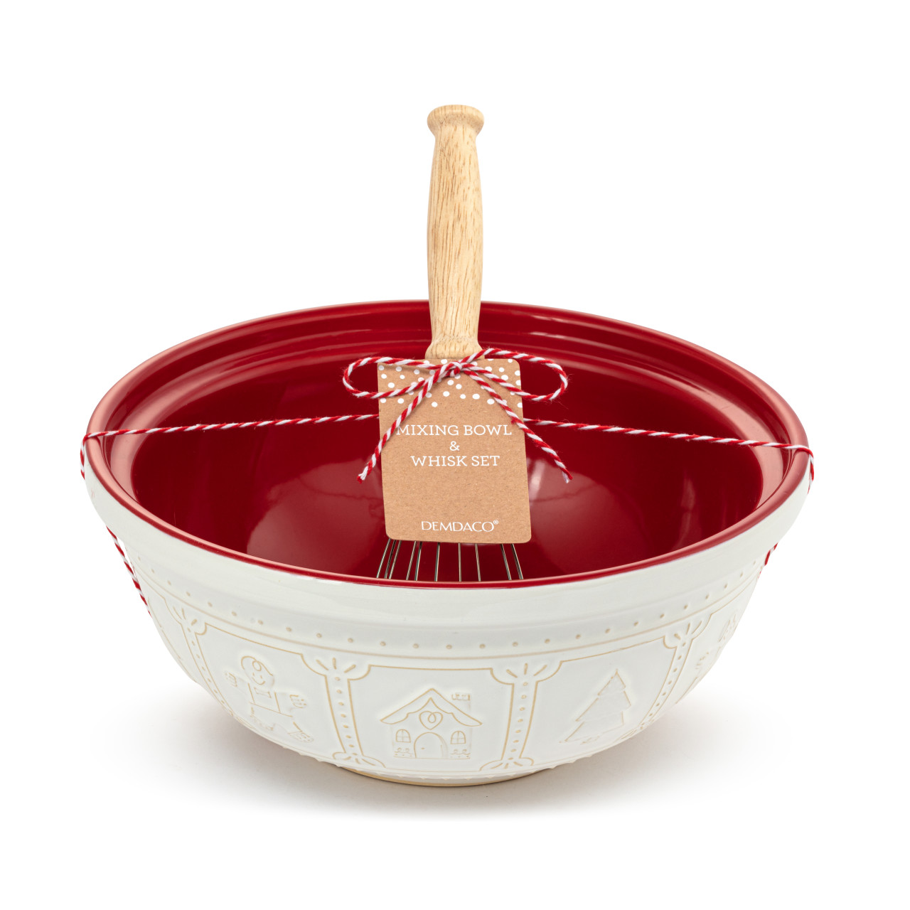 Ceramic Mixing Bowl with Whisk - Set of 2 thumbnail