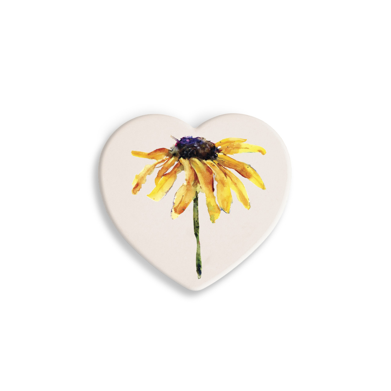 Black Eyed Susan Heart Coaster thumbnail