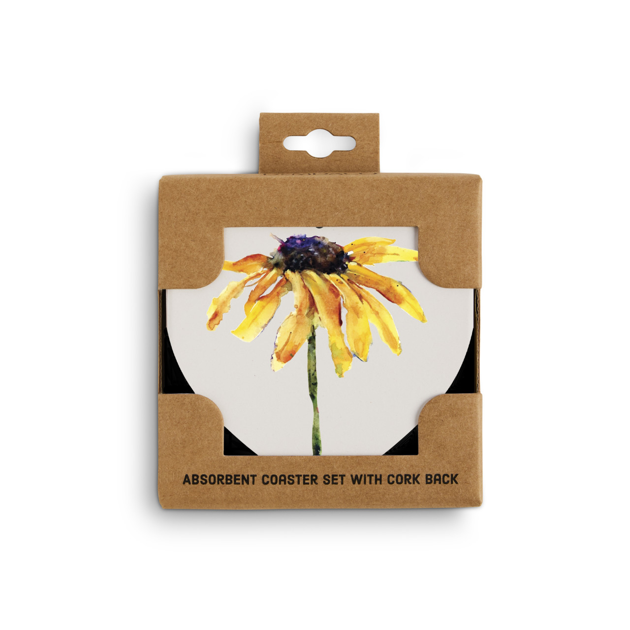Black Eyed Susan Heart Coaster thumbnail