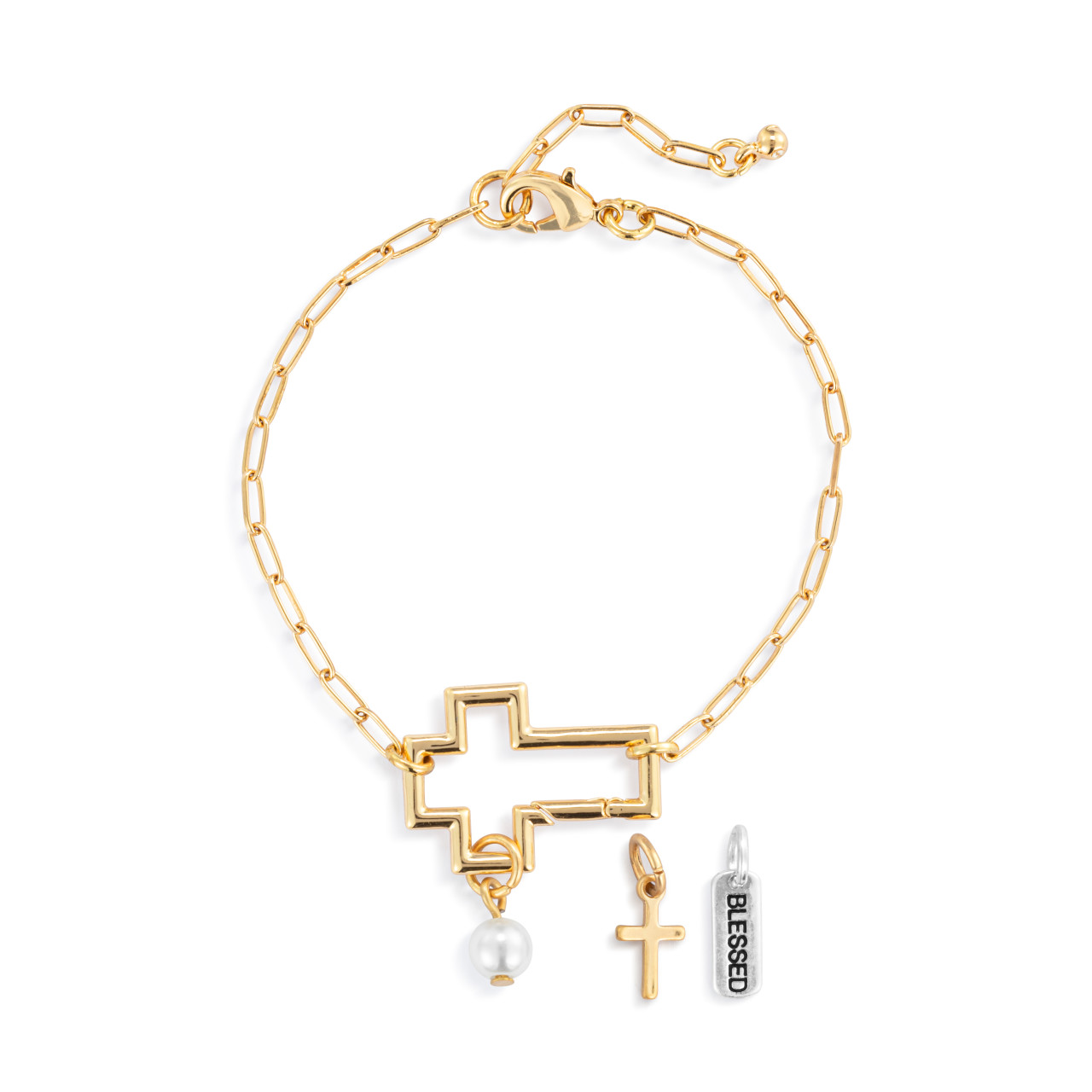Faith Bracelet Jewelry Set - Gold thumbnail