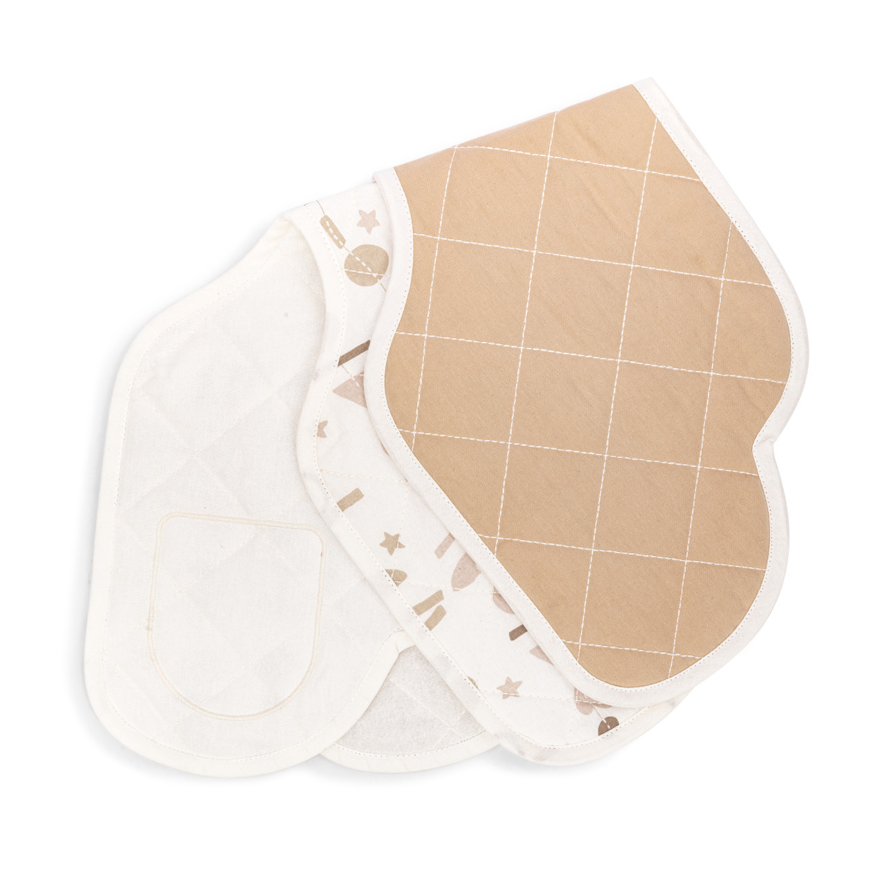 Burp Cloths Set of 2 - Neutral Mobile thumbnail