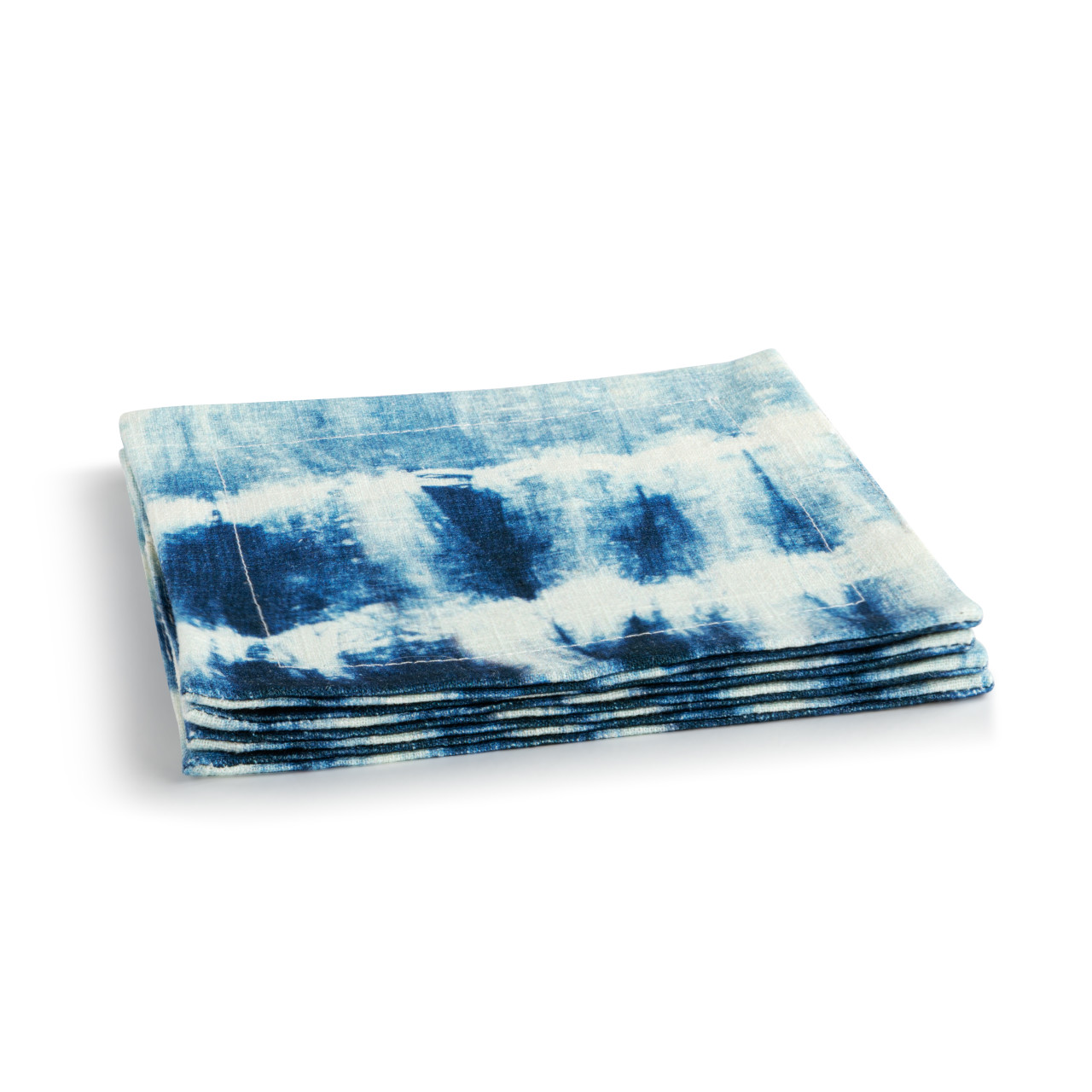 Coastal Shibori Fabric Cocktail Napkin thumbnail