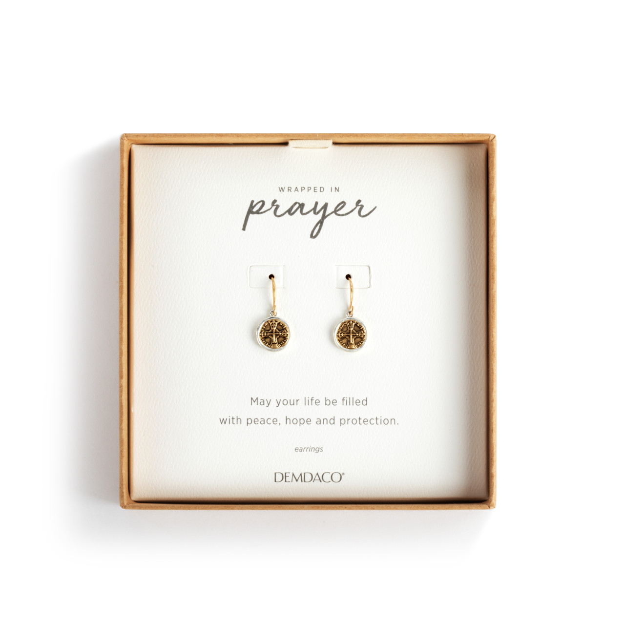 Wrapped in Prayer Earrings - Gold thumbnail