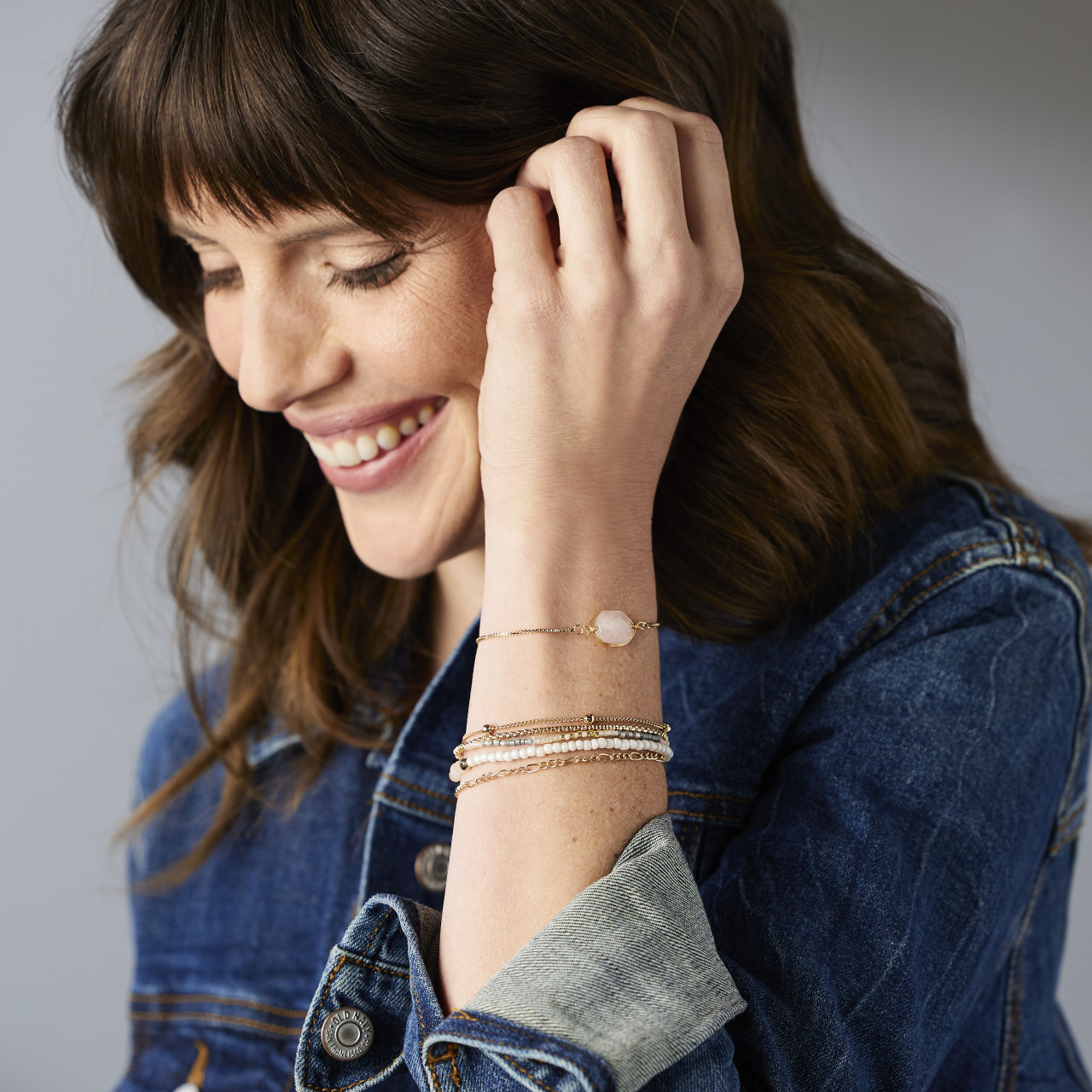 Bracelet Set of 5 - Rose Cloud Gold thumbnail