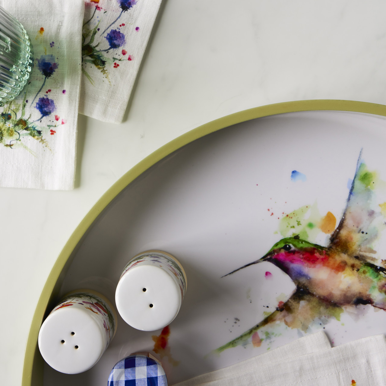 Stopping By Round Serve Tray thumbnail