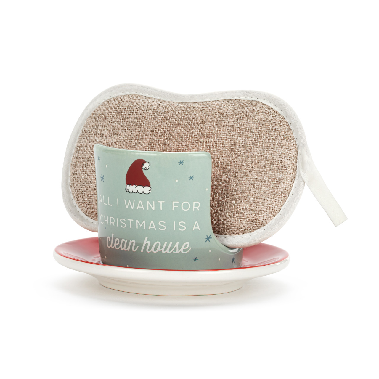 Clean House For Christmas Soap Dish with Sponge thumbnail
