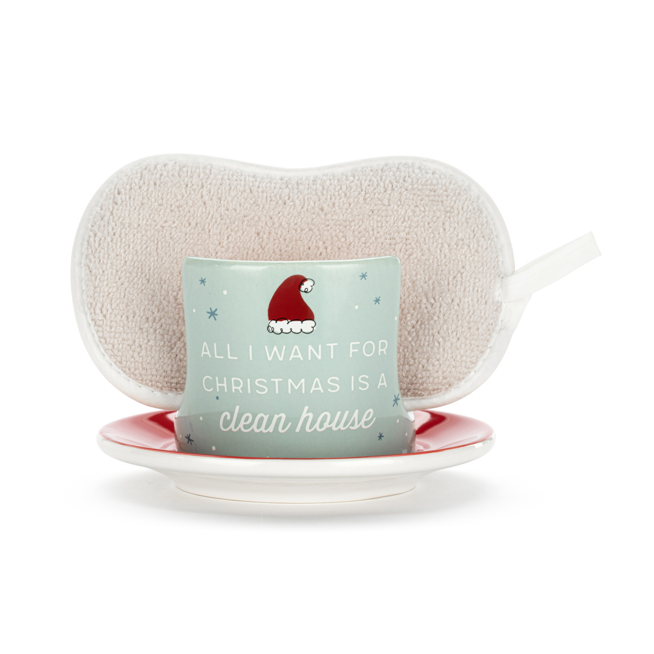 Clean House For Christmas Soap Dish with Sponge thumbnail