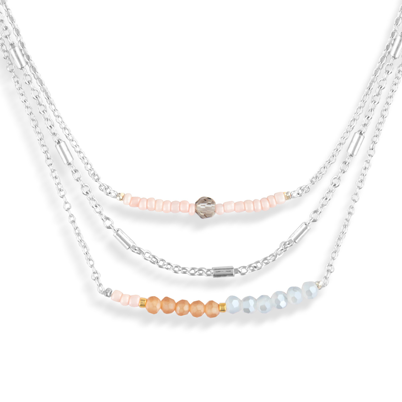 Necklace Set of 3 - Multicolor Silver thumbnail