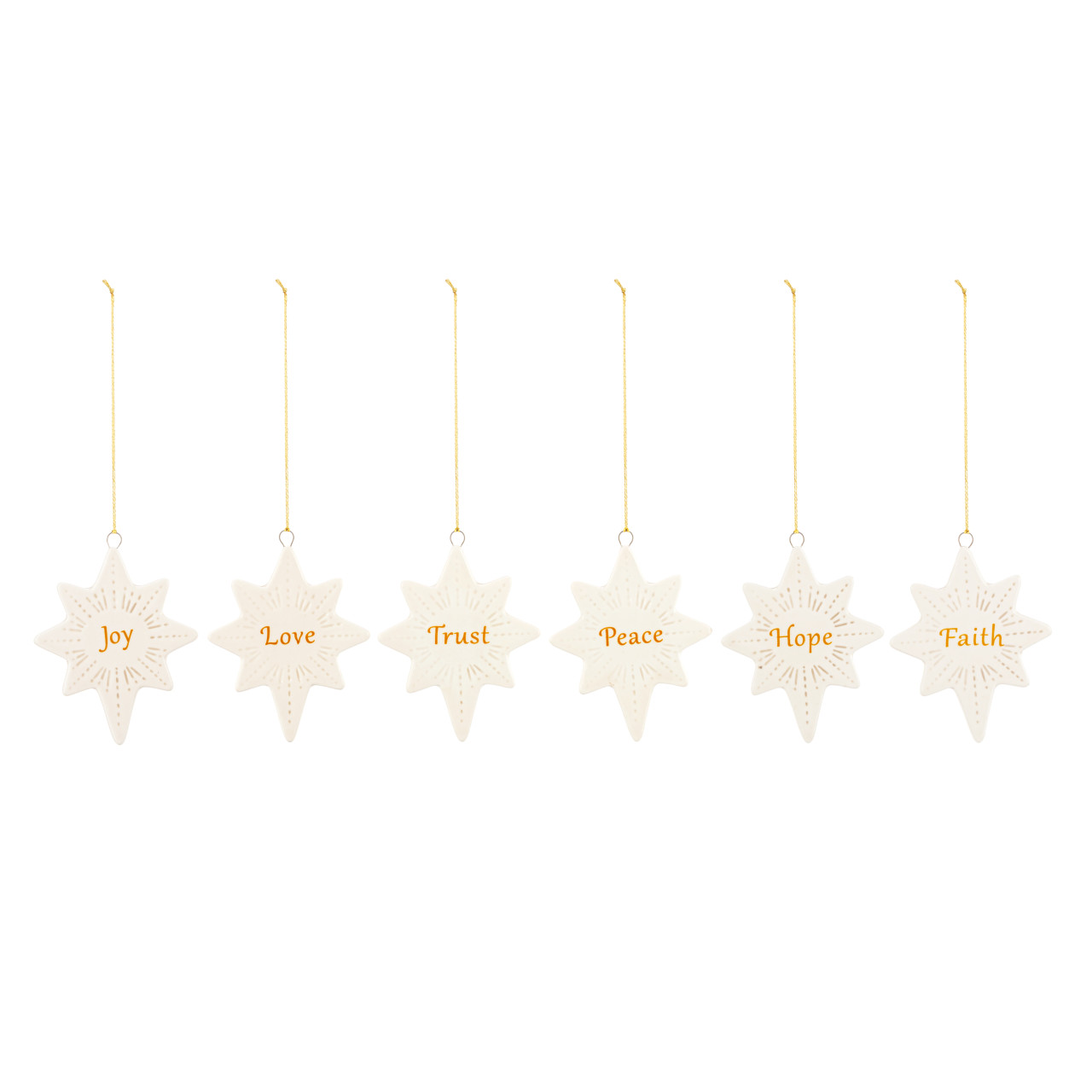 Star of Bethlehem Ornaments - 6 Assorted thumbnail