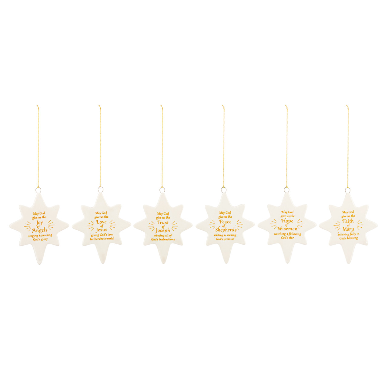 Star of Bethlehem Ornaments - 6 Assorted thumbnail