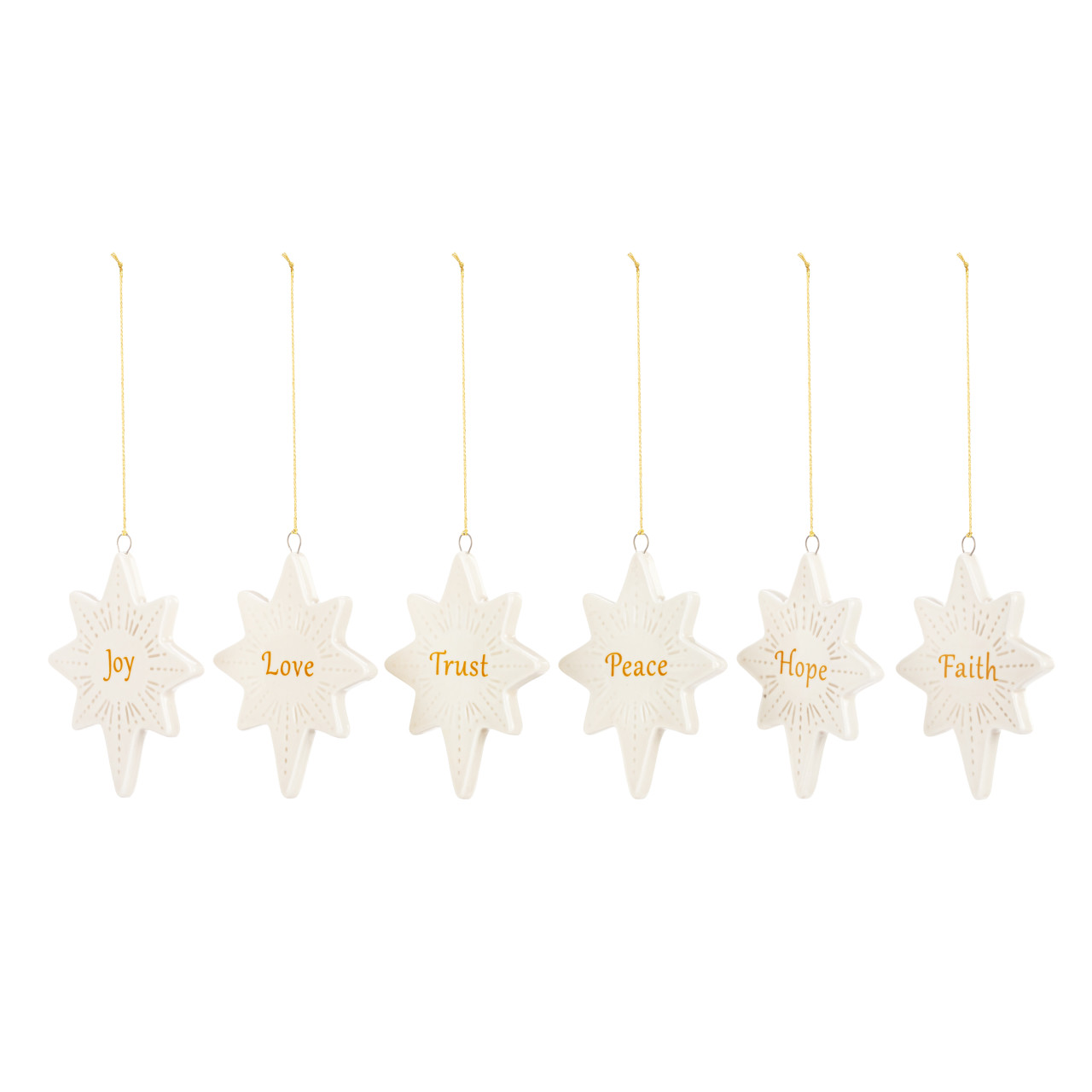 Star of Bethlehem Ornaments - 6 Assorted thumbnail