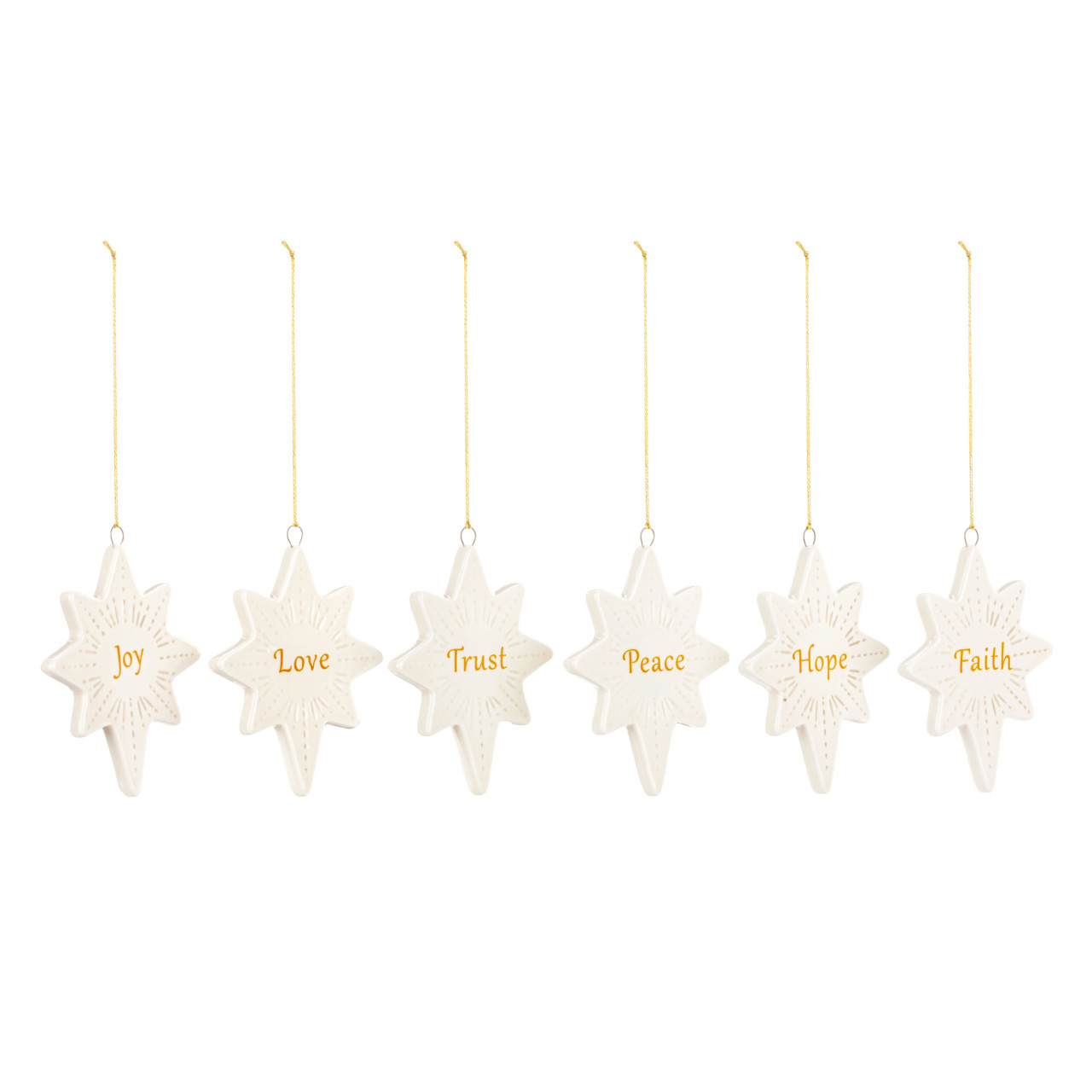 Star of Bethlehem Ornaments - 6 Assorted thumbnail
