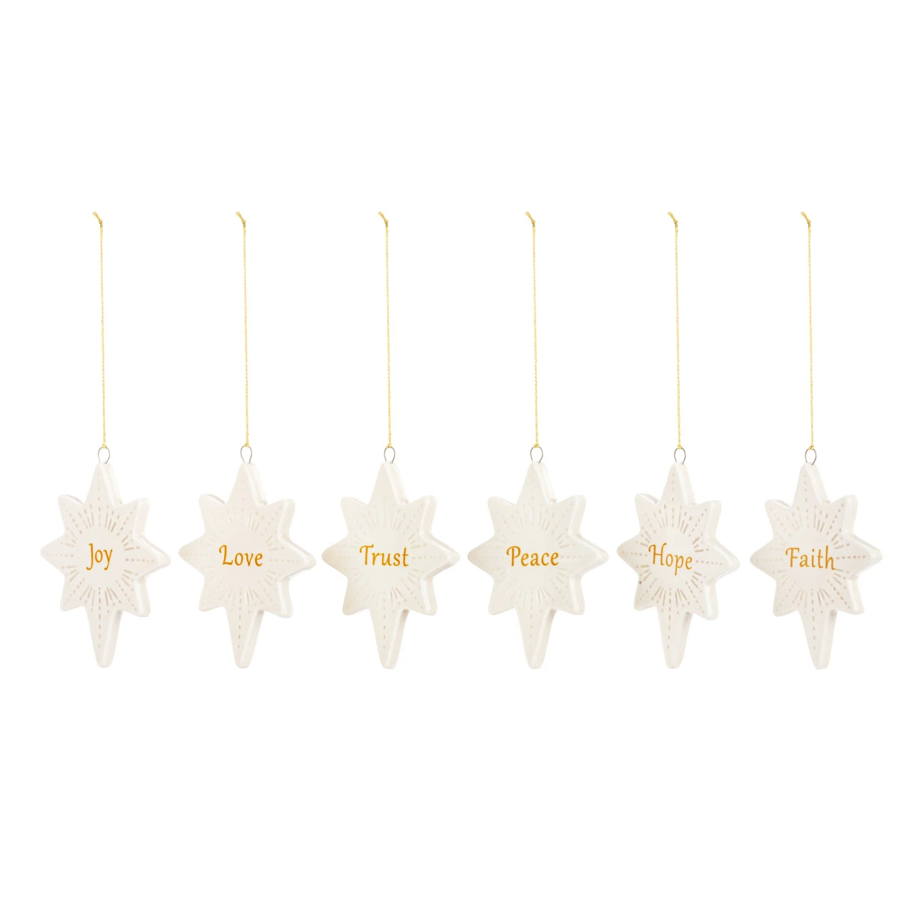 Star of Bethlehem Ornaments - 6 Assorted thumbnail